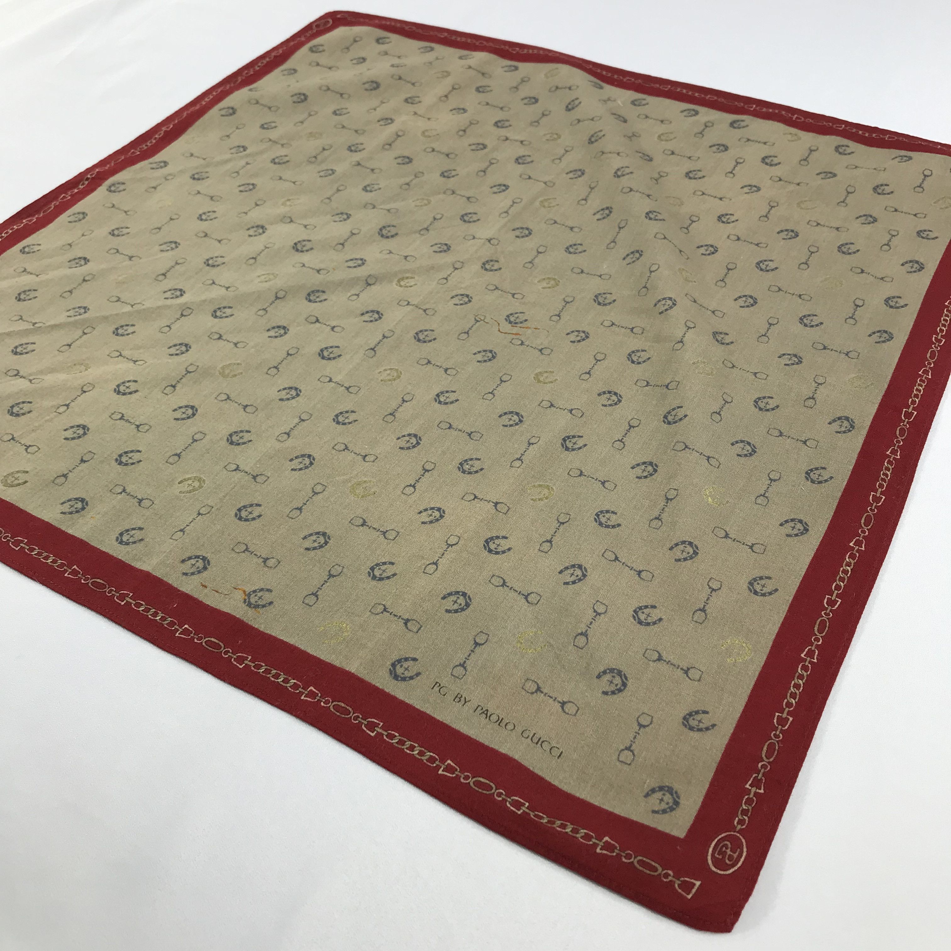 Paolo Gucci × Vintage Paolo Gucci Bandana / Handkerchief / Neckerchief - S2102 Size ONE SIZE - 2 Thumbnail