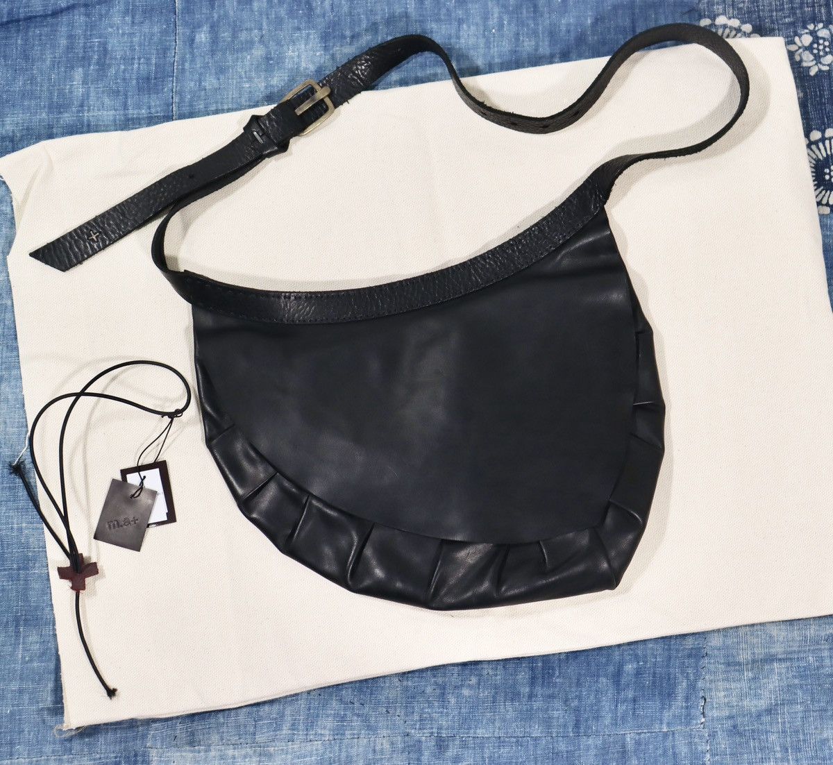 image of M.a+ Maurizio AMadei 20Aw Leather Bag in Black, Men's
