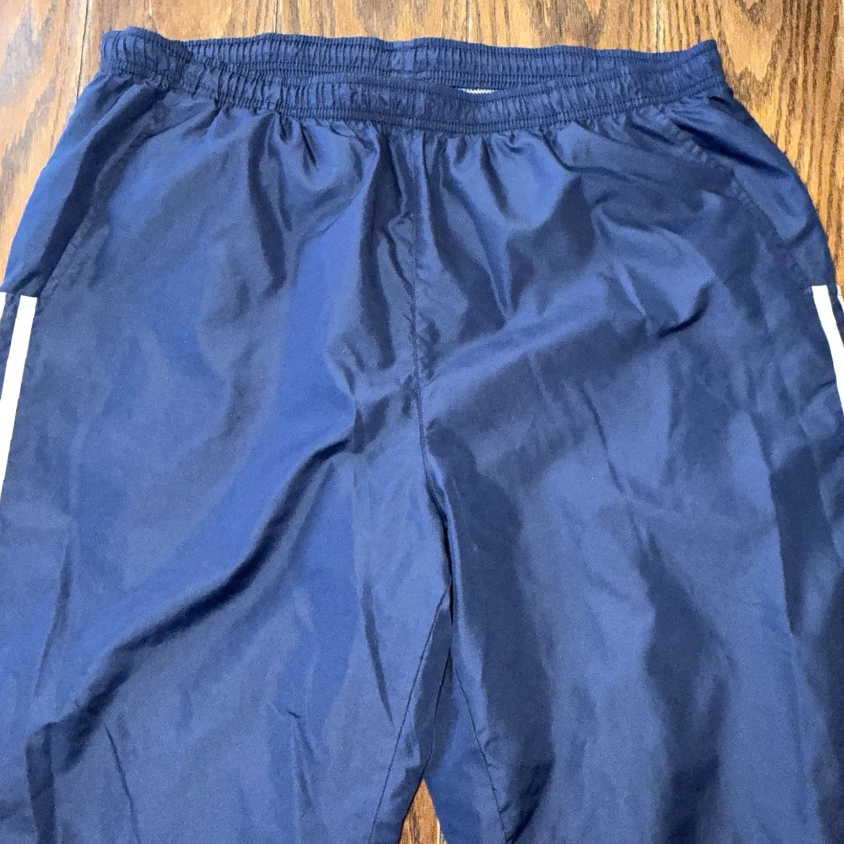 Adidas VINTAGE Adidas Mens Large Lined Pants Ankle Zip Blue White Clima Proof Y2K Embroidered - Gym & Training, Cross Training, Running & Jogging Mens Size US 33 - 5 Thumbnail