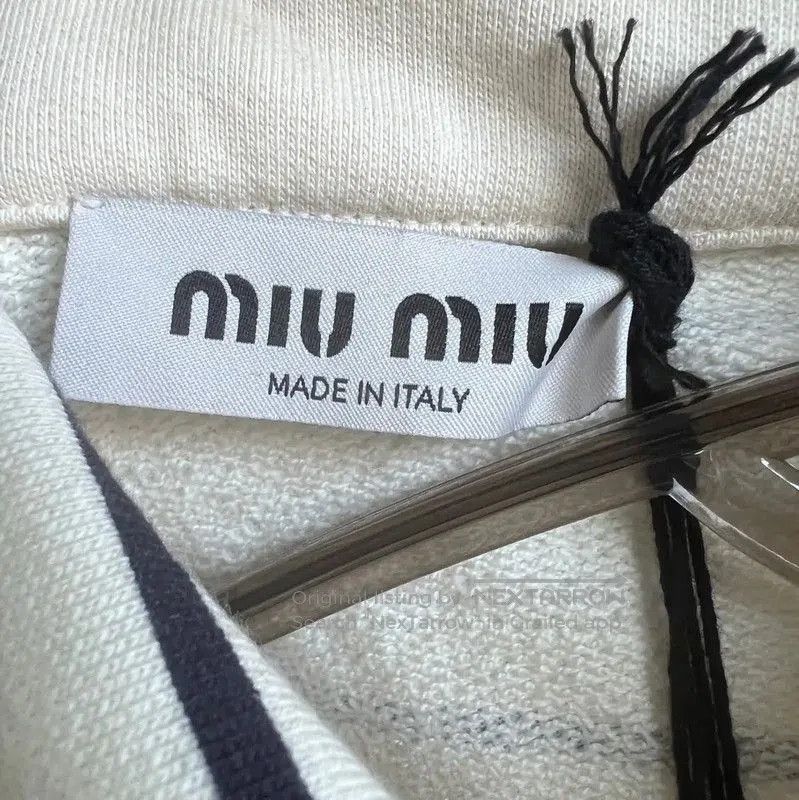 Miu Miu Miu Miu Striped Cropped Cotton Sweatshirt . Size S / US 4 / IT 40 - 6 Thumbnail