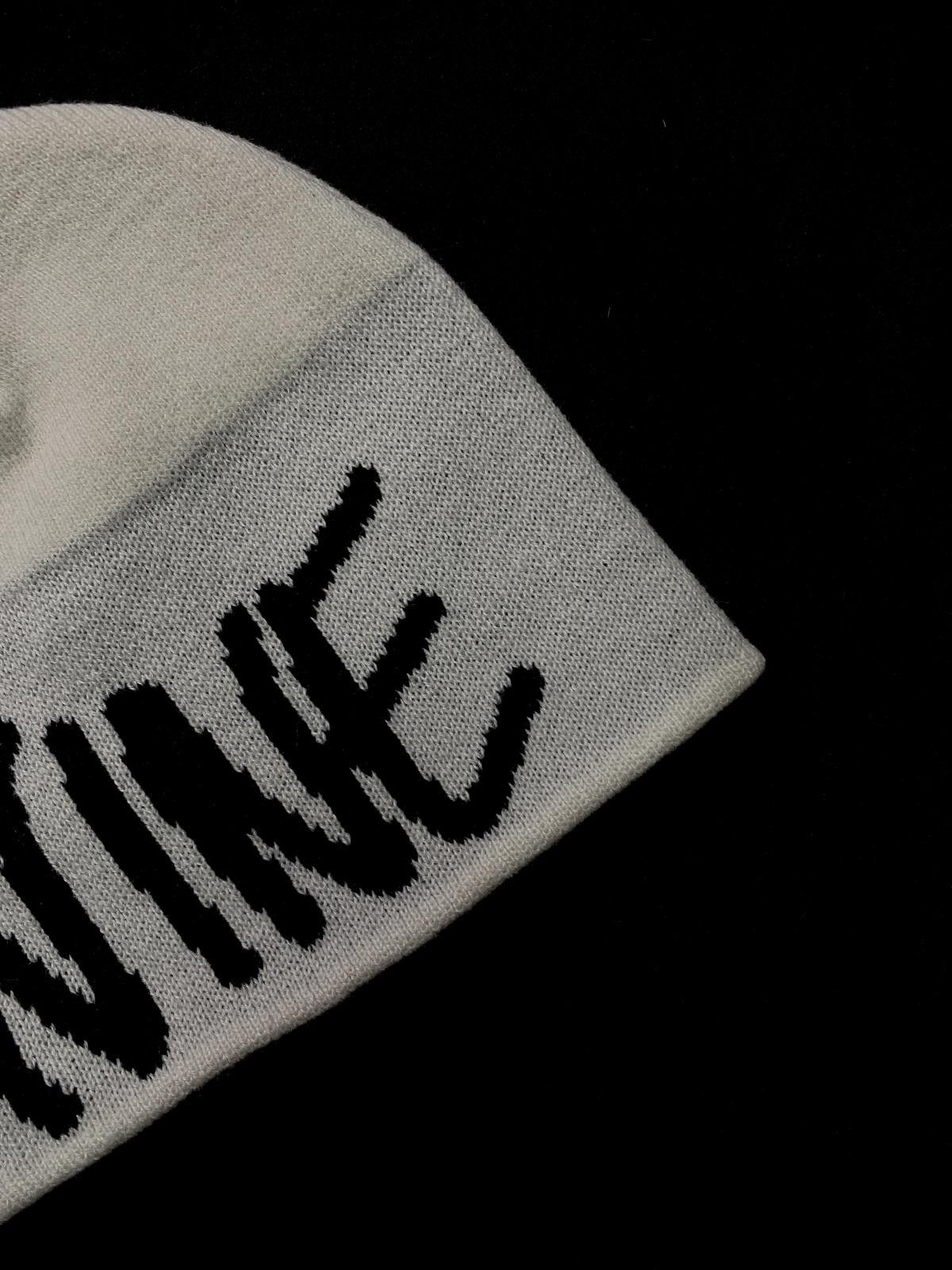 Japanese Brand Phase Nine Graffiti Graphic No Cuff Knit Beanie Hat Beige Size ONE SIZE - 5 Thumbnail
