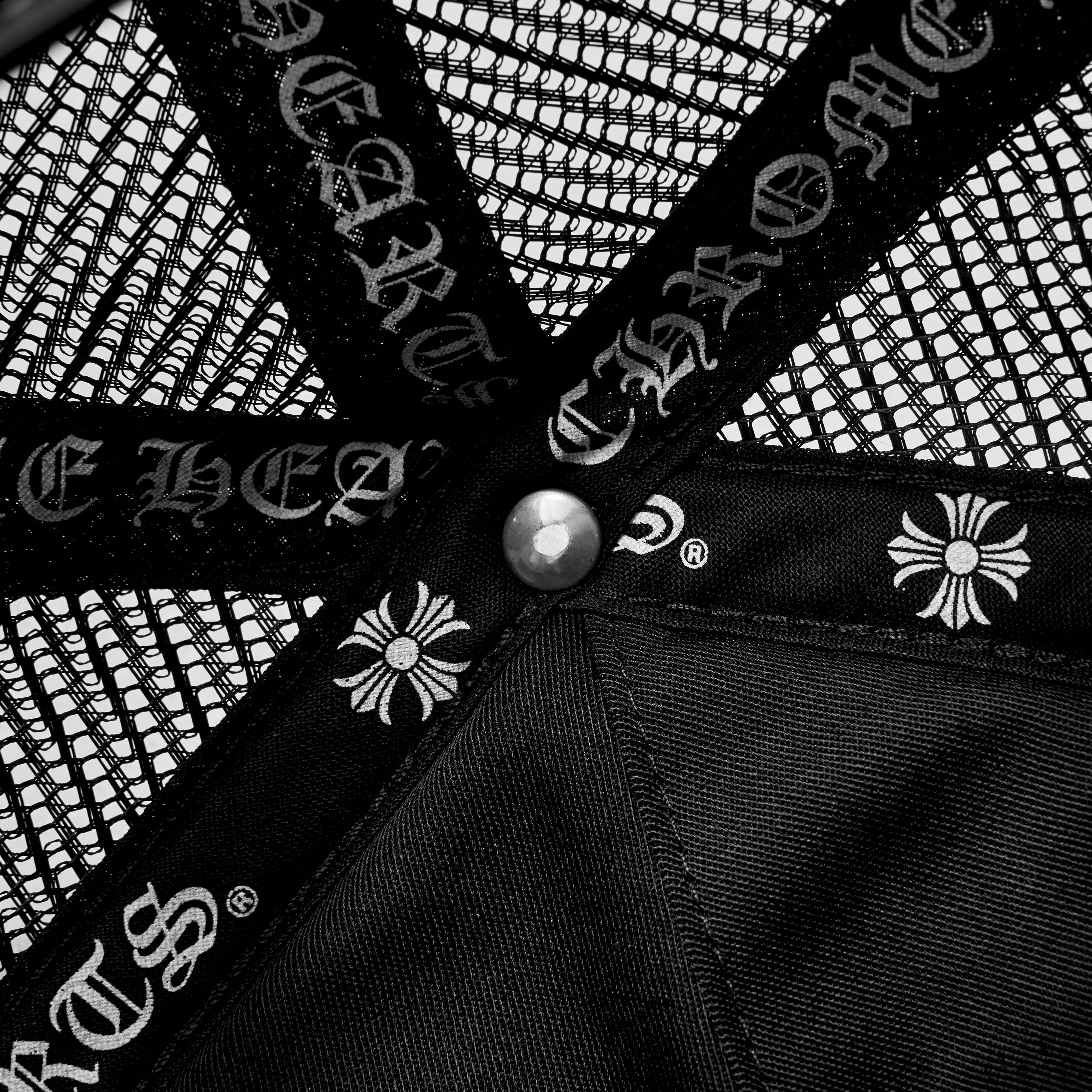 Chrome Hearts CHROME HEARTS Cemetery Leather Patch Trucker Hat BLACK Size ONE SIZE - 7 Thumbnail