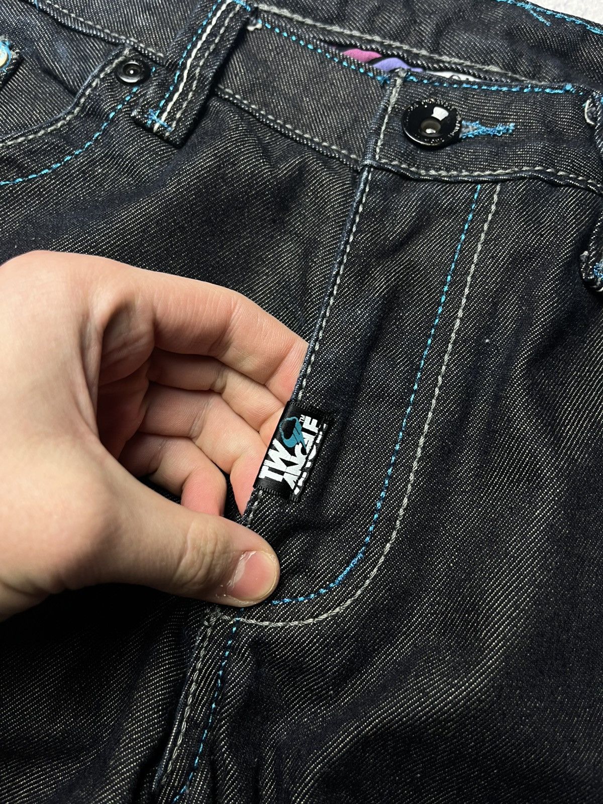 Japanese Brand 0Os VINTAGE Avant Garde Big logo Japanese Baggy Pants Y2K Size US 33 - 21 Thumbnail