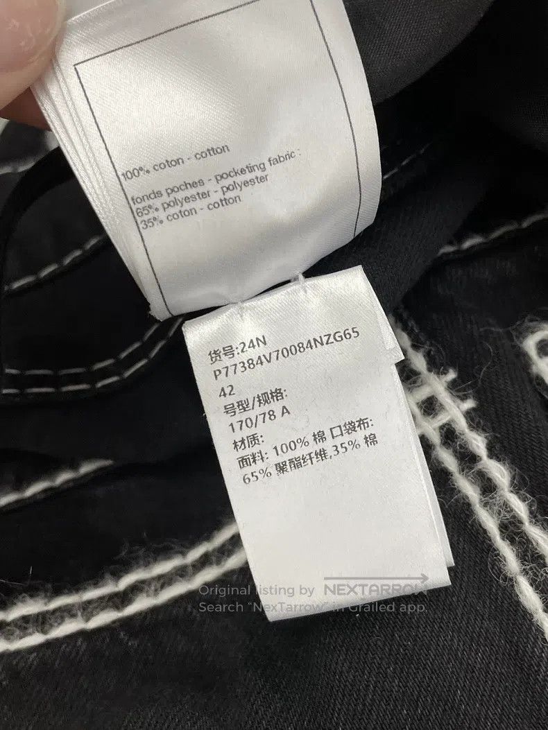 Chanel Chanel 24N black and white logo denim straight trousers Size 27" / US 4 / IT 40 - 6 Thumbnail