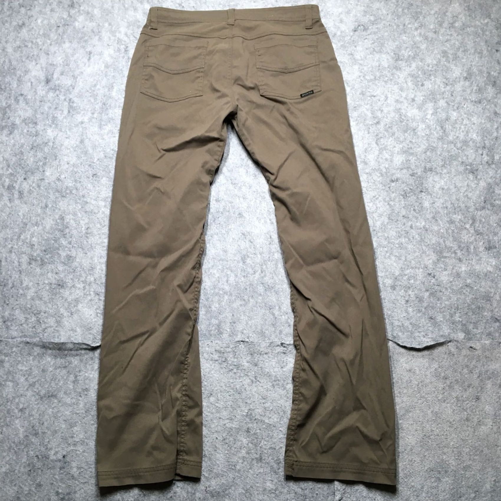 Prana prAna Brion Pants Men 32x32 Brown Slim Chino Outdoor 5-Pocket Logo Moisture Wicking Size US 32 / EU 48 - 7 Thumbnail