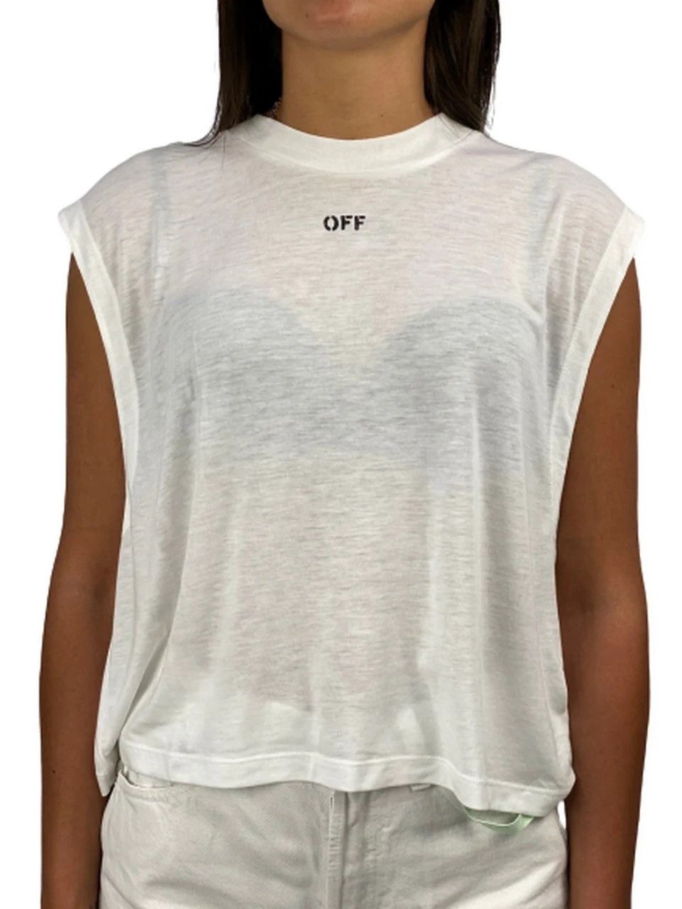 Off-White 🇺🇸 Off-White Woman Basic Tank Top Size S / US 4 / IT 40 - 4 Thumbnail