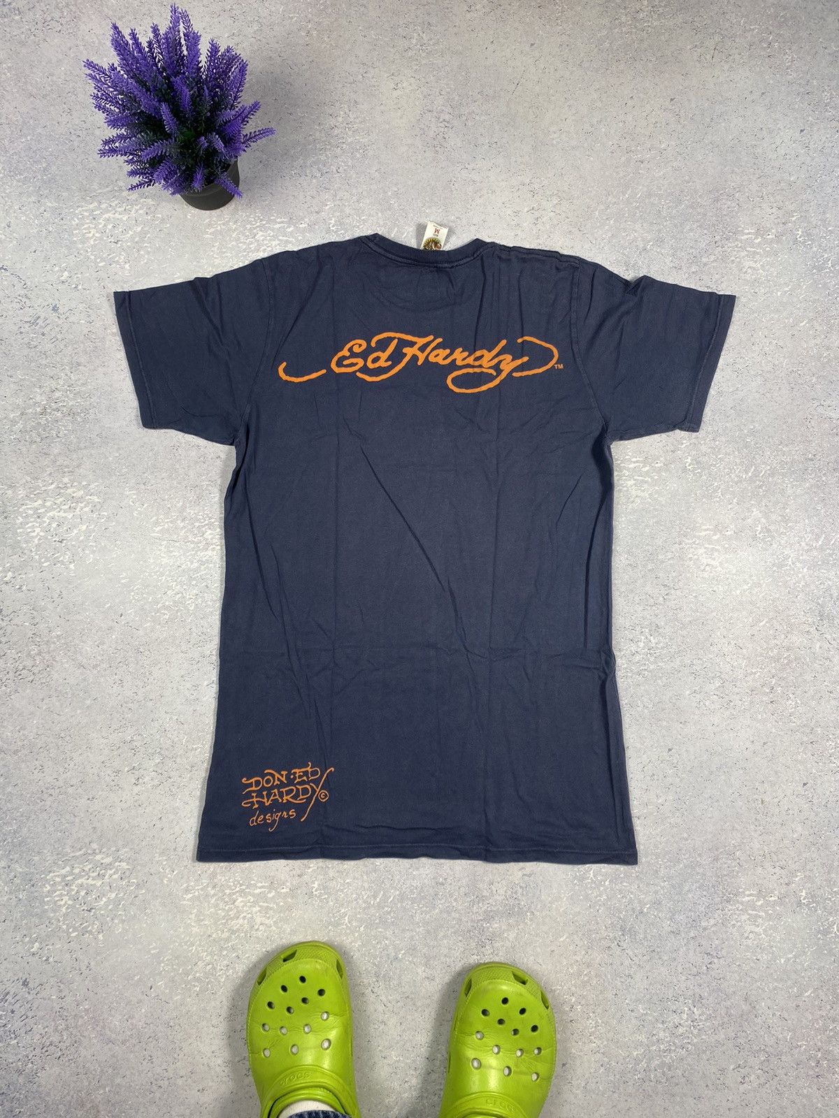 Ed Hardy Ed Hardy Men’s Blue T-Shirt With Big Logo Size Medium Size US M / EU 48-50 / 2 - 6 Thumbnail