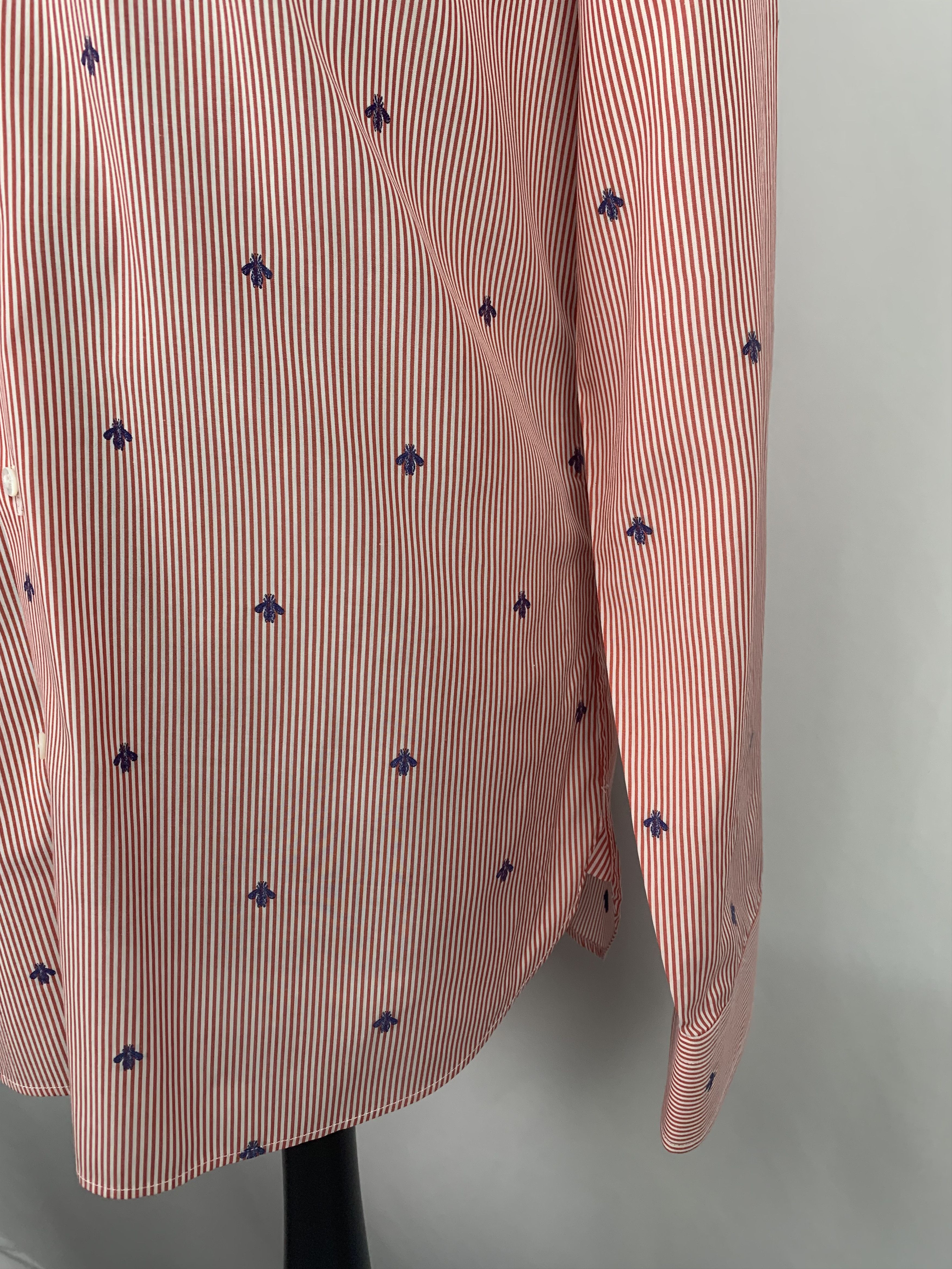 Gucci Gucci Bee Red & White Stripe Soft Shirt Size US L / EU 52-54 / 3 - 8 Thumbnail