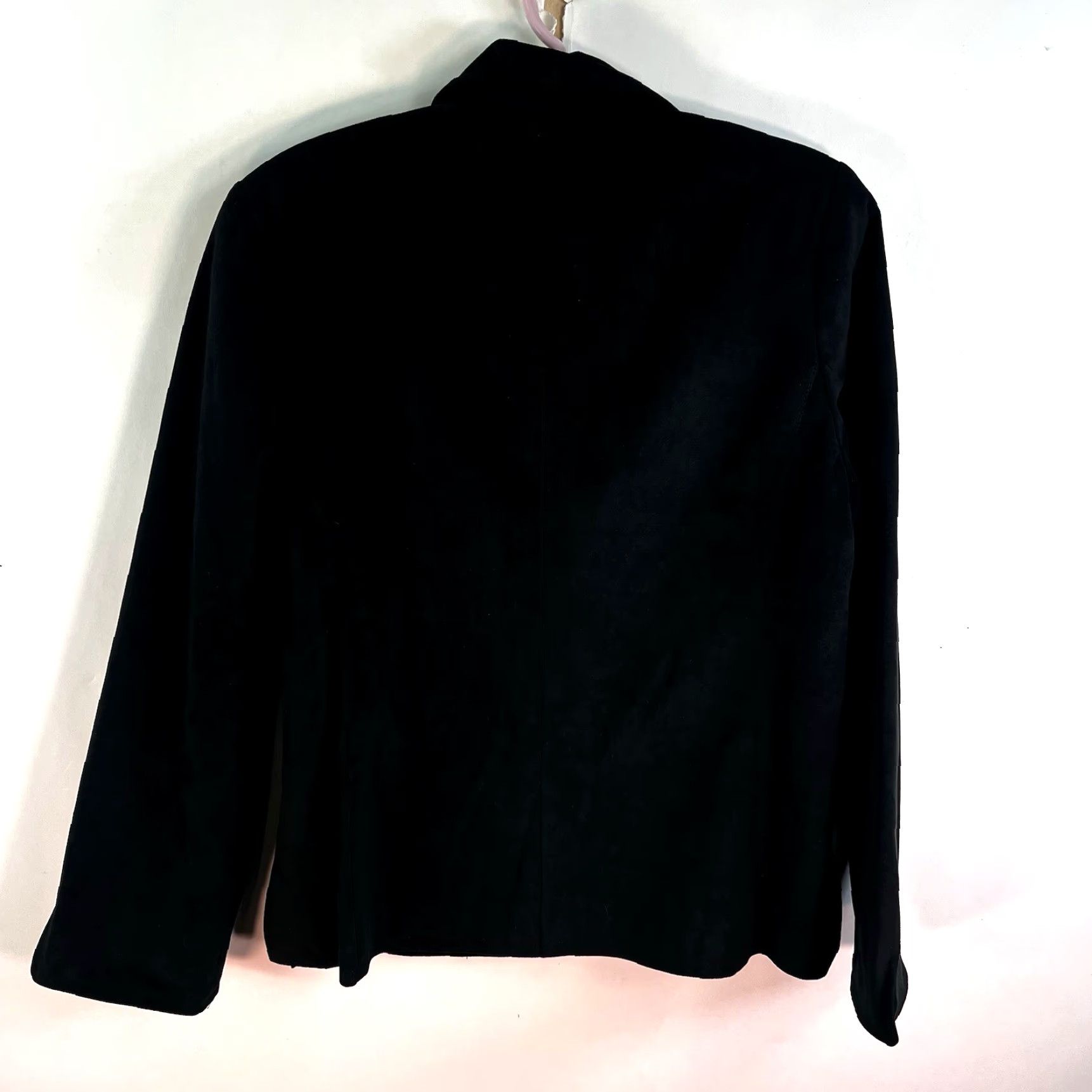 Vintage Samuel Robert Ultra Suede Notch Single Blazer Womens Size 14 Black Washable USA Size XL / US 12-14 / IT 48-50 - 7 Thumbnail