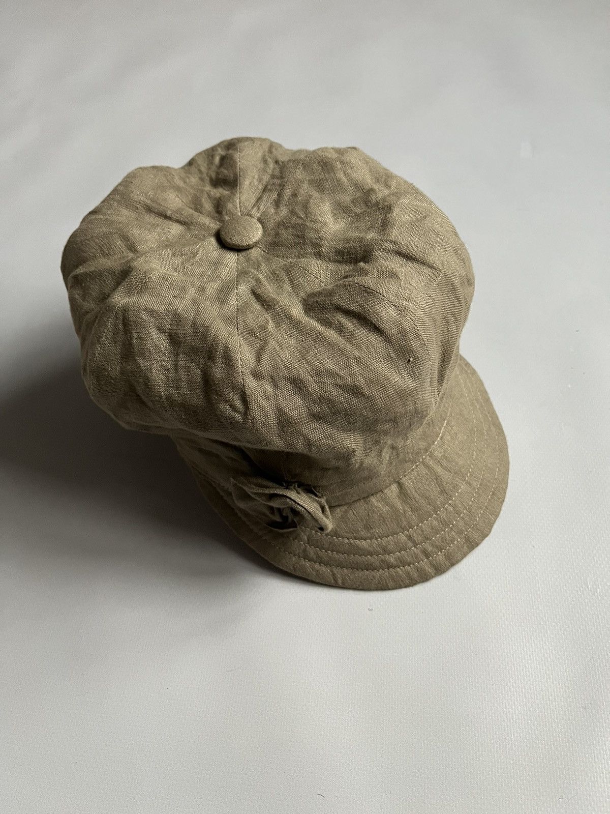 Issey Miyake ISSEY MIYAKE Olive Green Army Military Cadet Driver Cap Size ONE SIZE - 1 Thumbnail