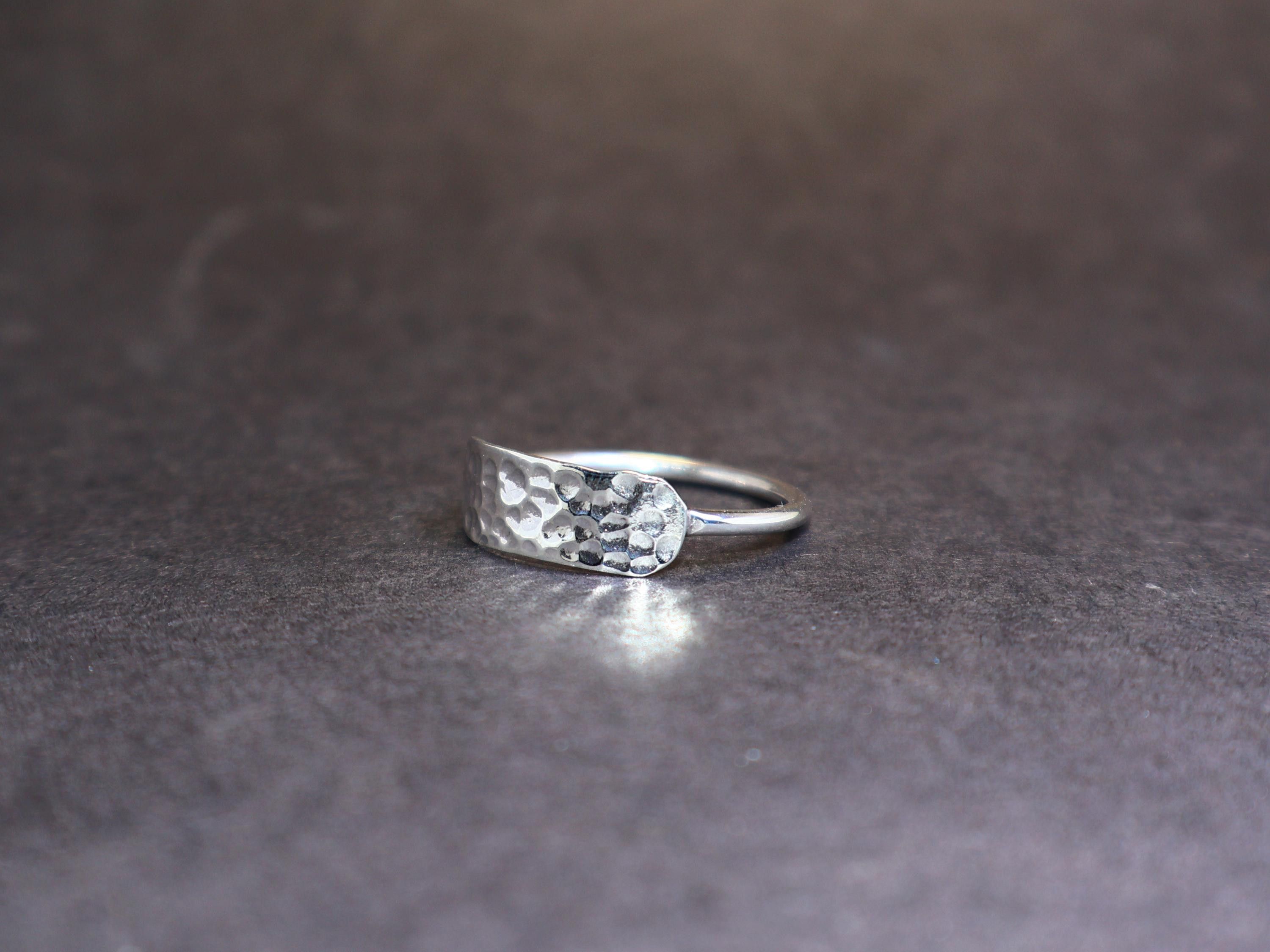 Handmade Hammered Ring, Sterling Silver Handmade Ring, Gift For Her, Size ONE SIZE - 3 Thumbnail