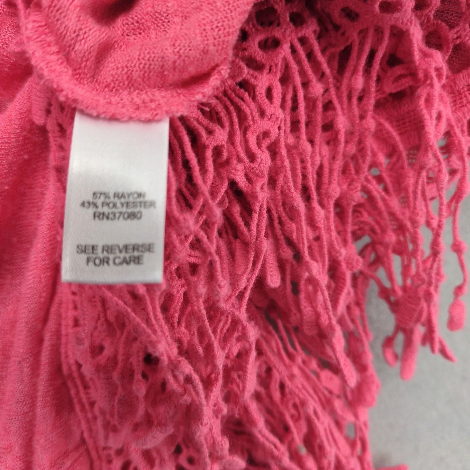 Other Cato Woman Coral Pink Sleeveless Blouse Top Womens 2X Fringe Size XXL / US 16-18 / IT 52-54 - 4 Thumbnail