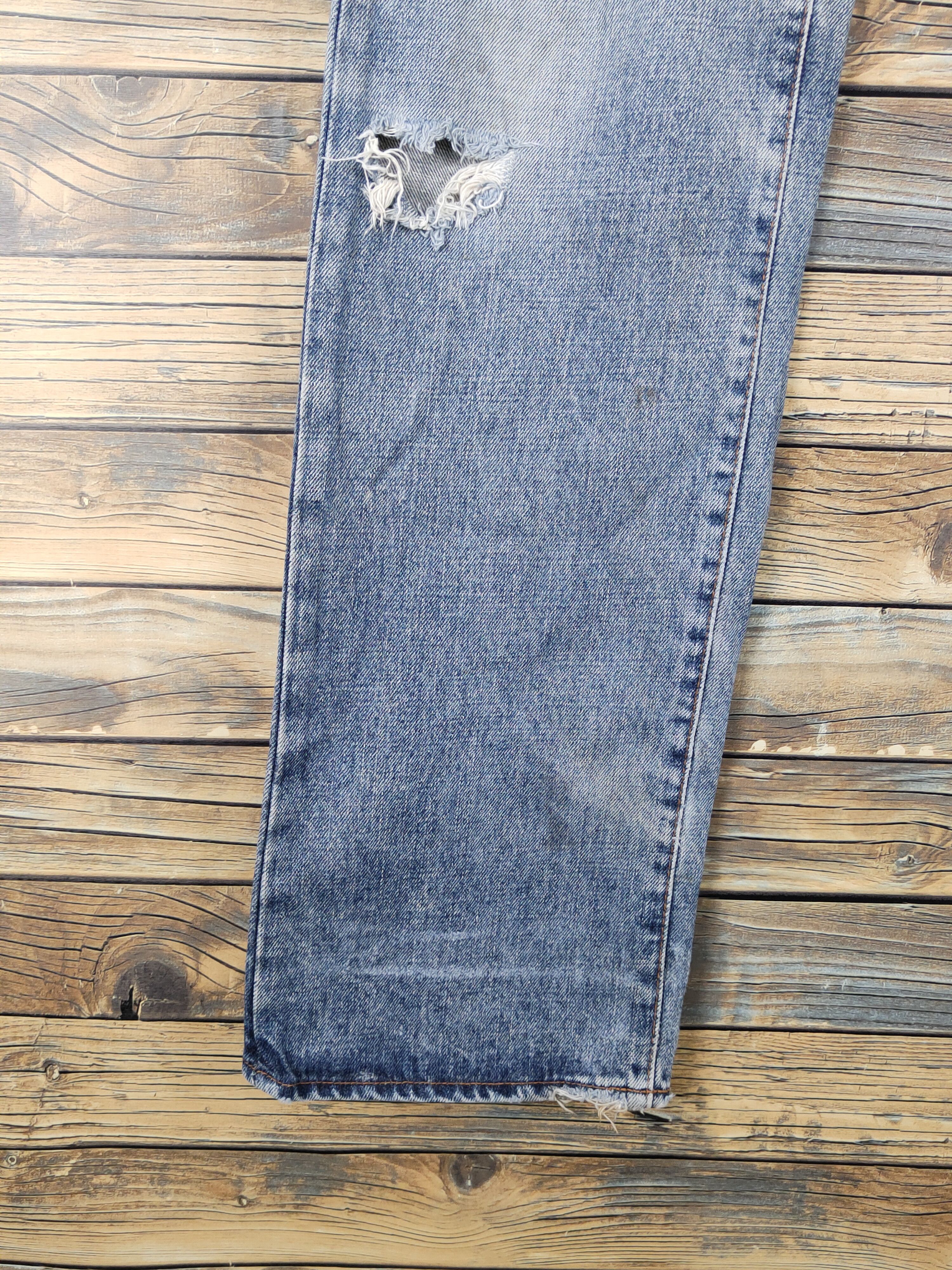 Vintage Bobson Blue Distressed Ripped vintage denim Jeans #W1480 Size US 31 - 4 Thumbnail