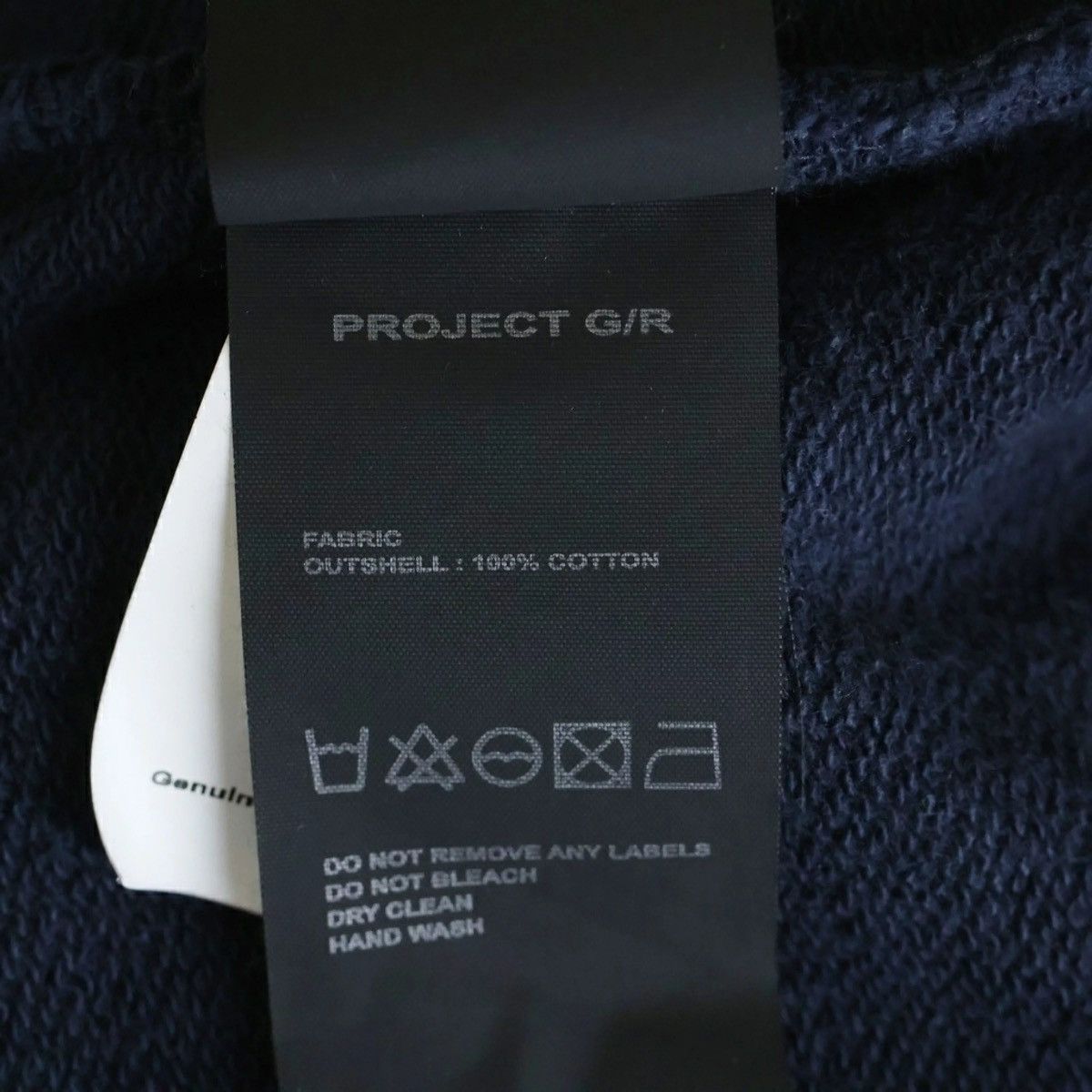 PROJECT G/R RECONSTRUCTED FOLDED ZIP HOODIE - NAVY size 2 Size US M / EU 48-50 / 2 - 4 Thumbnail