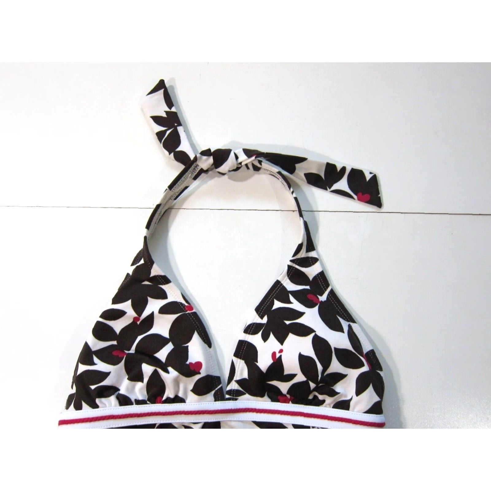 Vintage Jag Brown Pink White Floral Halter Top Swim Tankini Top Women Medium Size M / US 6-8 / IT 42-44 - 8 Thumbnail