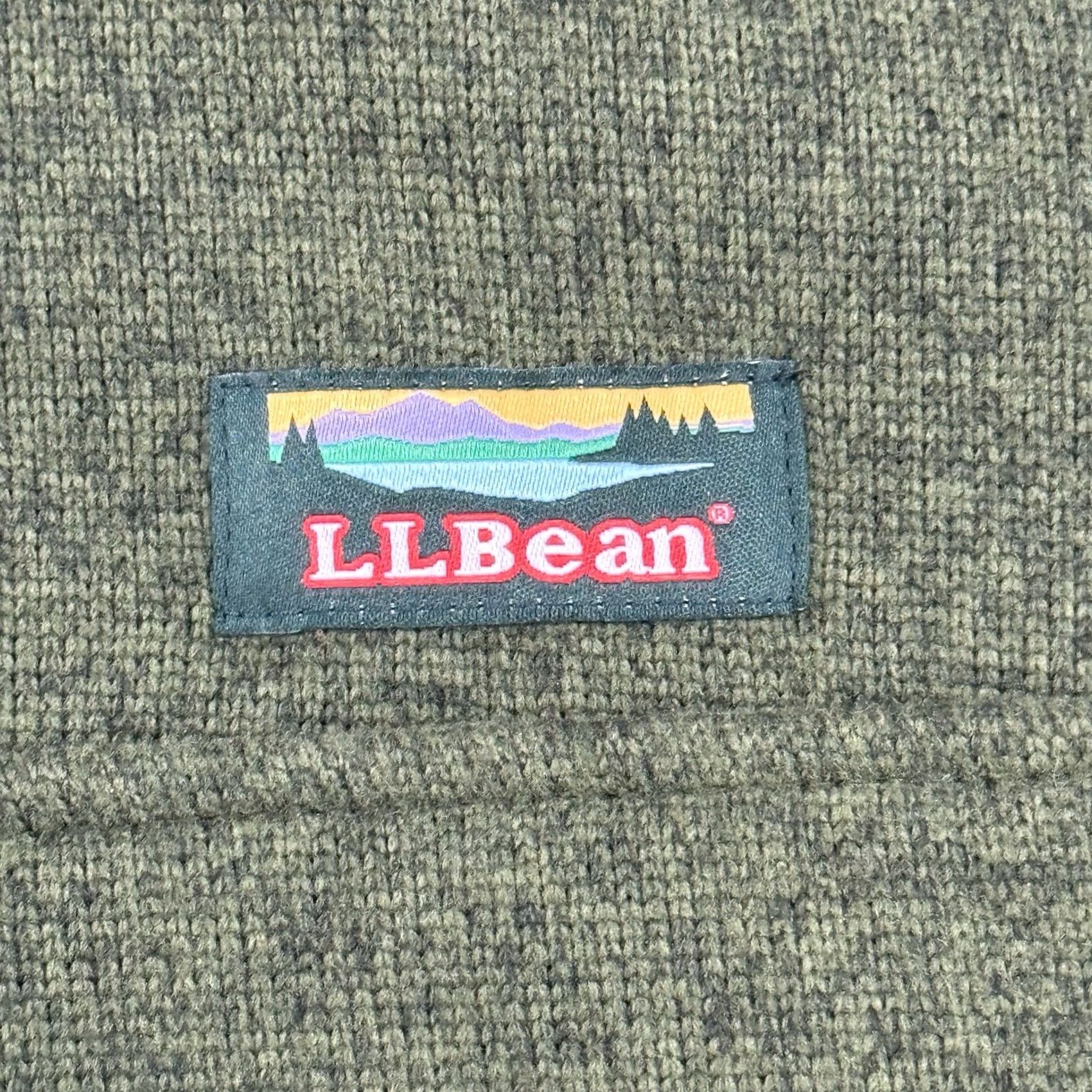 Vintage L.L. Bean Green 1/4 Snap Pullover Sweater Men’s Large Slim Fleece Casual Knit Long Sleeve Size US L / EU 52-54 / 3 - 7 Thumbnail