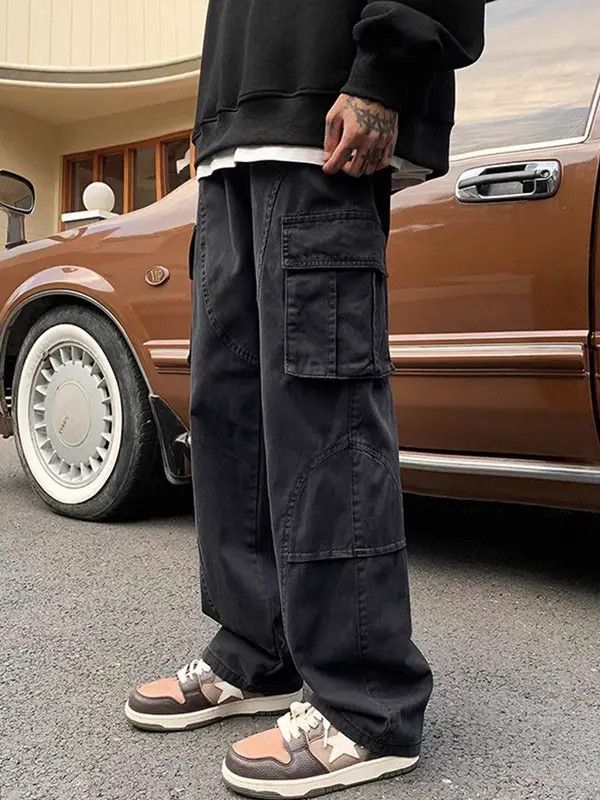 VIBE Light Green High Street Vintage Loose Casual Pants Size US 33 - 6 Thumbnail