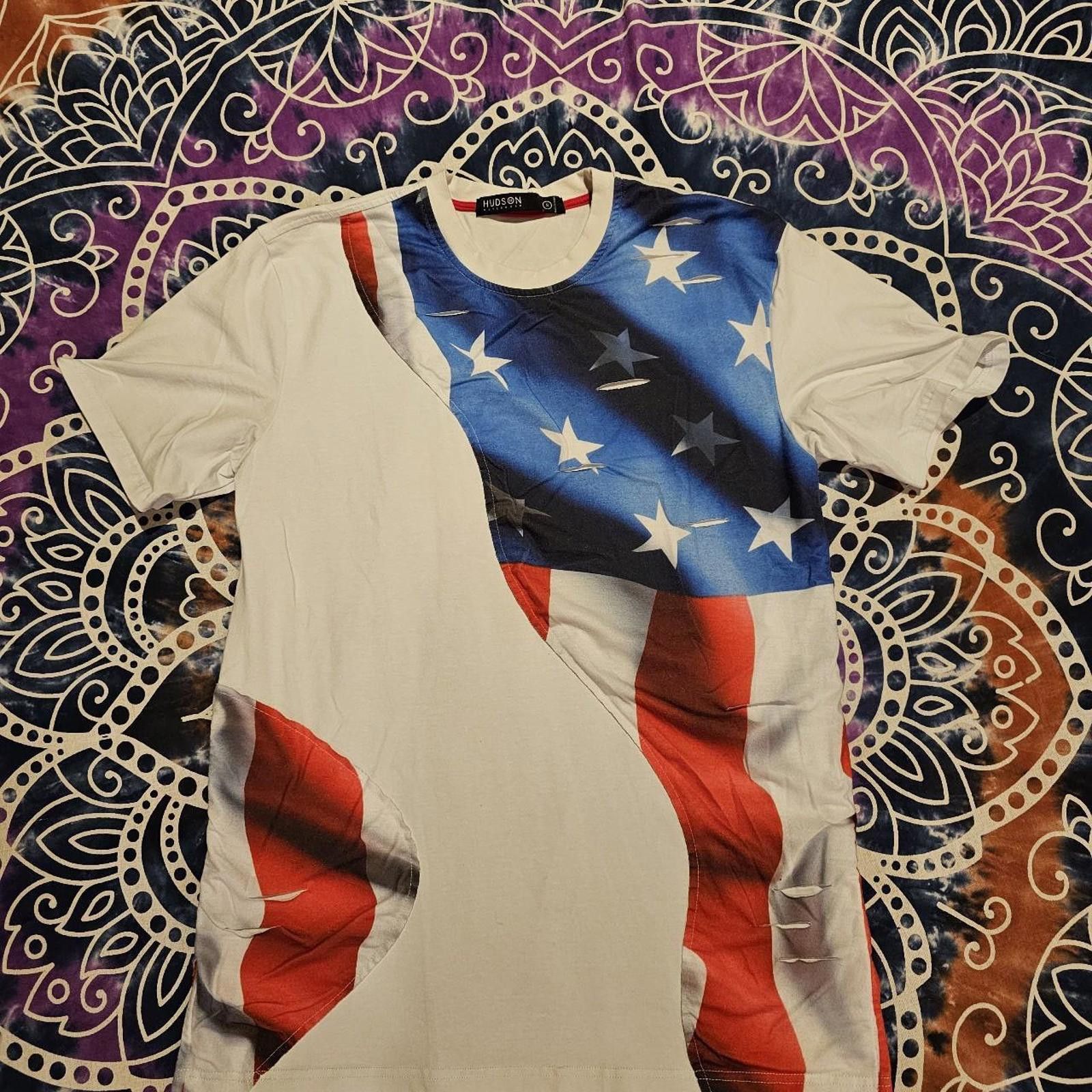 Hudson Hudson Men's Red White and Blue America T-shirt Size US S / EU 44-46 / 1 - 1 Thumbnail
