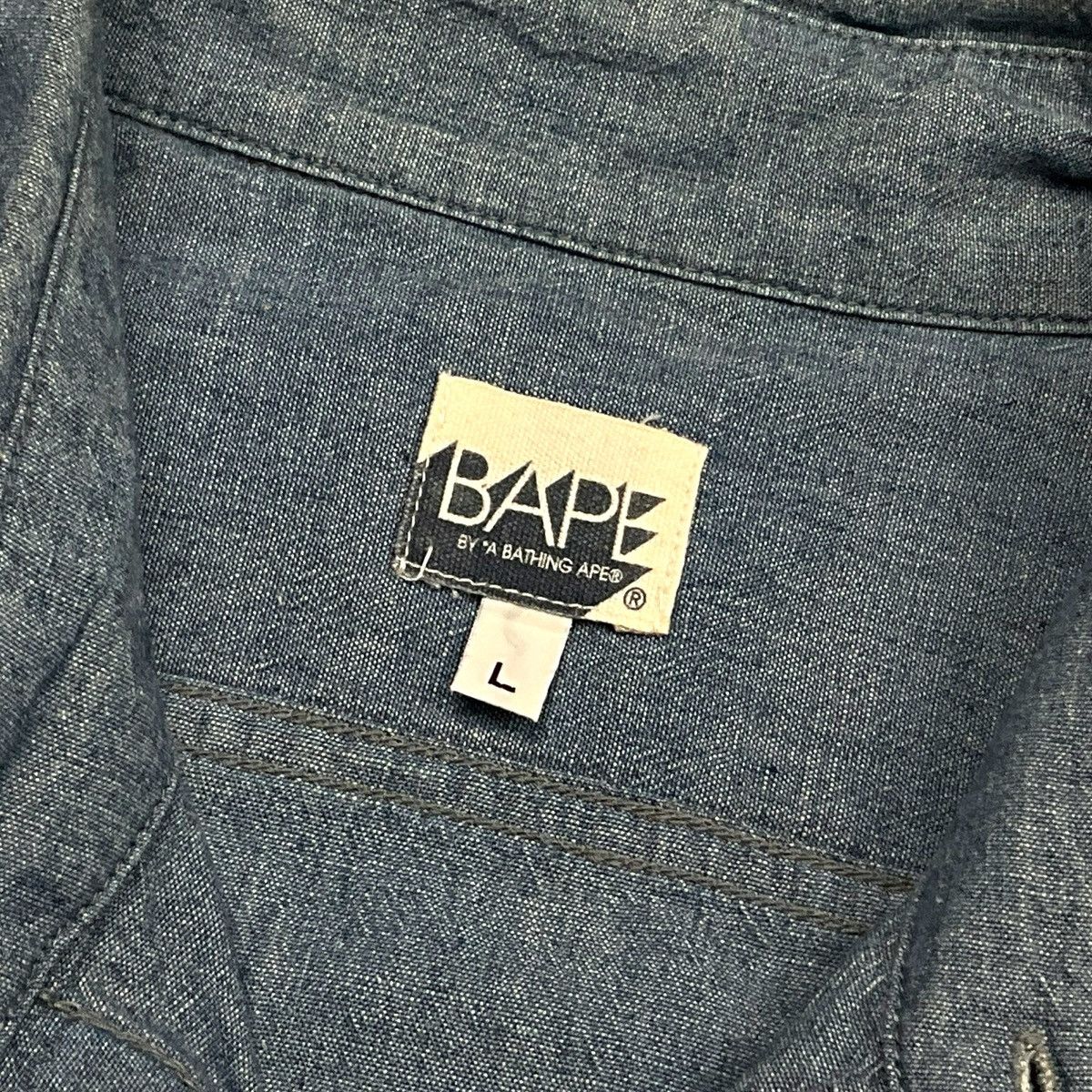 Bape Bape Chambray 2 Pockets L/S Button up Shirt Size US XL / EU 56 / 4 - 19 Thumbnail