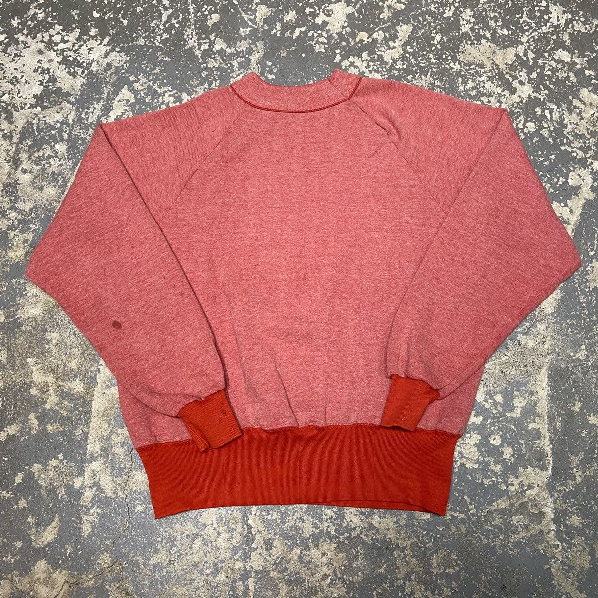 Japanese Brand × Vintage True Vintage Red Faded 2 Tone Blank 60s/70s Crewneck Sweat Size US M / EU 48-50 / 2 - 7 Thumbnail
