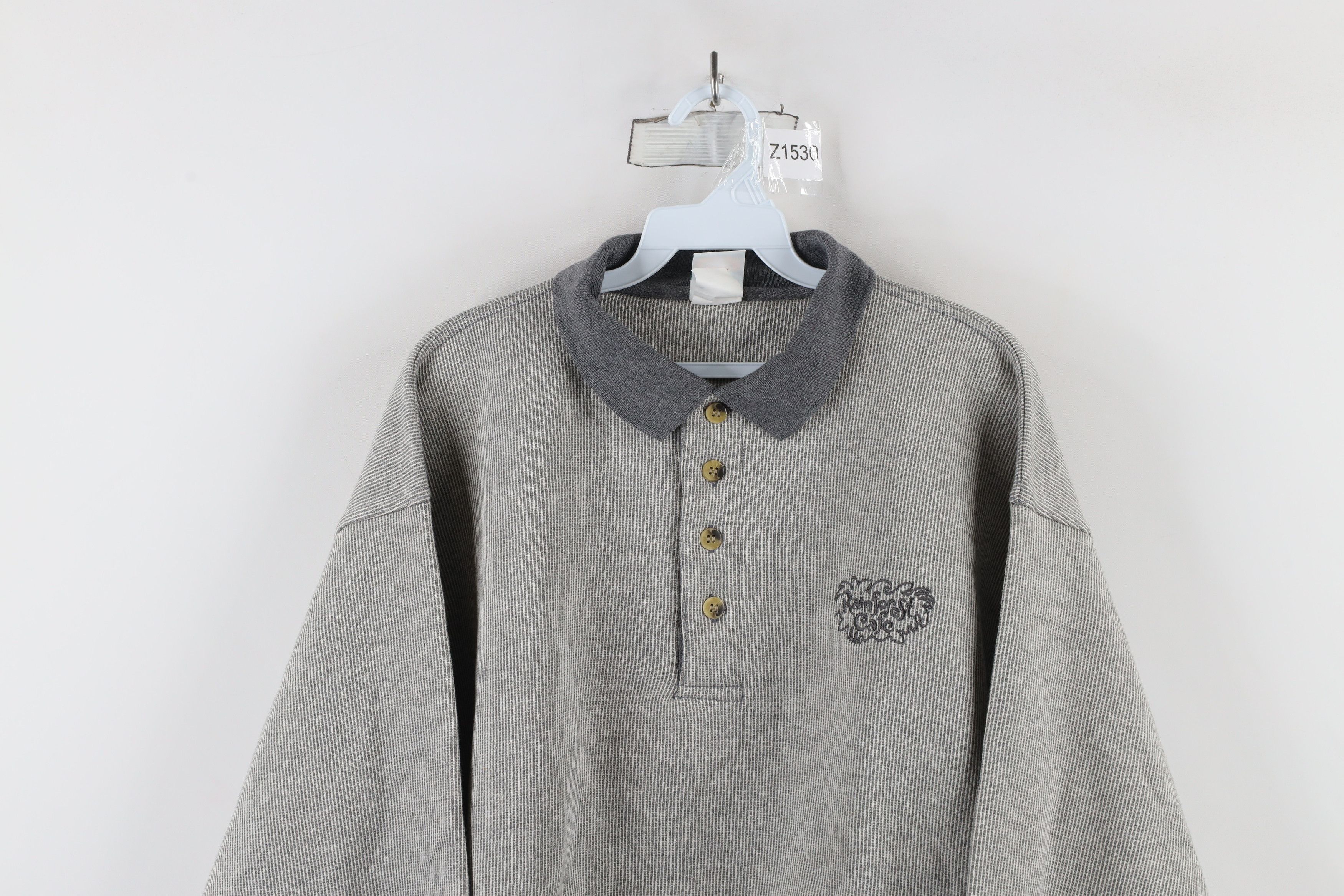 Vintage Vintage 90s Rainforest Cafe Collared Pullover Sweatshirt Size US M / EU 48-50 / 2 - 2 Thumbnail