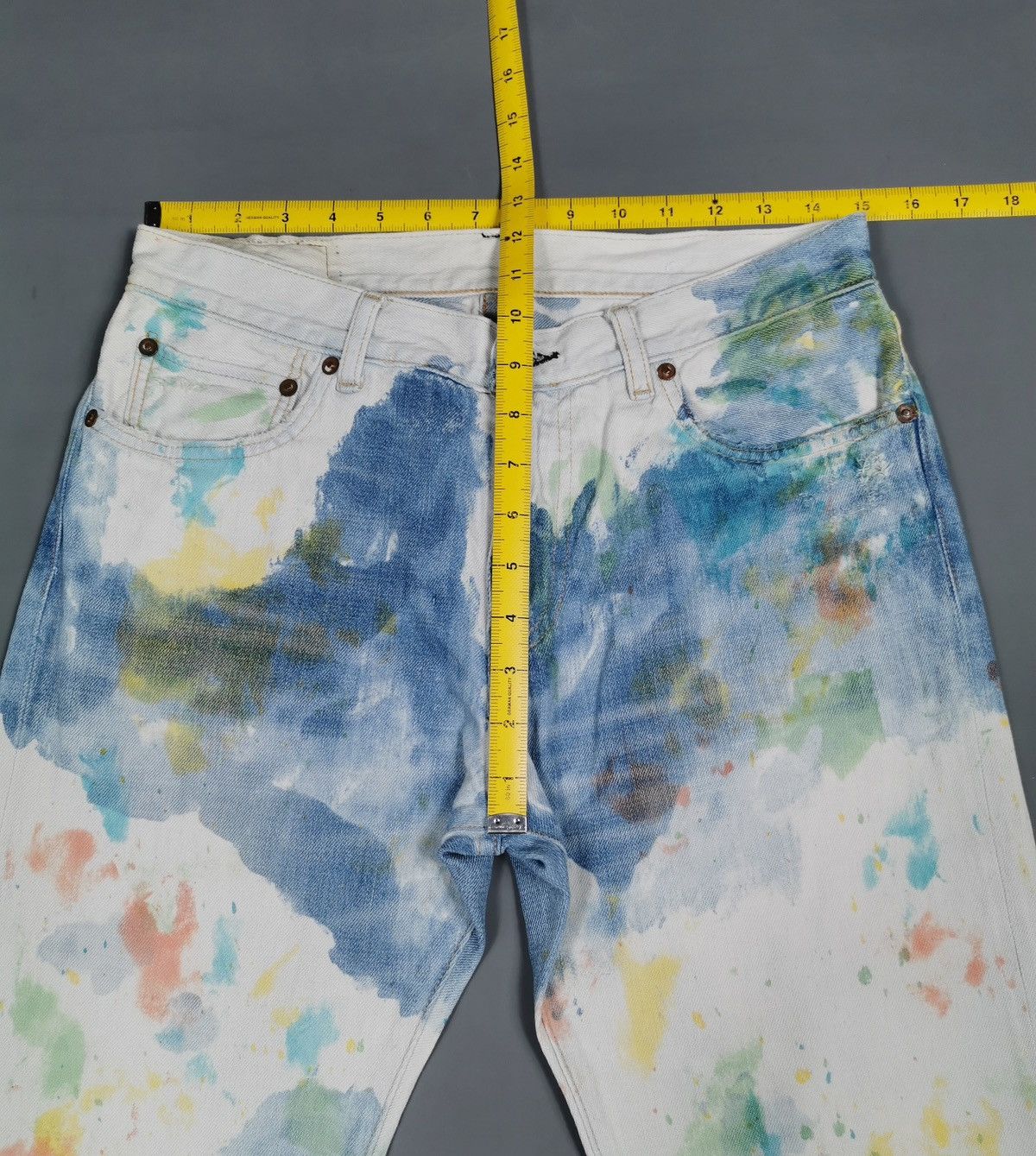 Japanese Brand RNA Japan Water Paint Denim Jeans Size US 30 / EU 46 - 14 Thumbnail