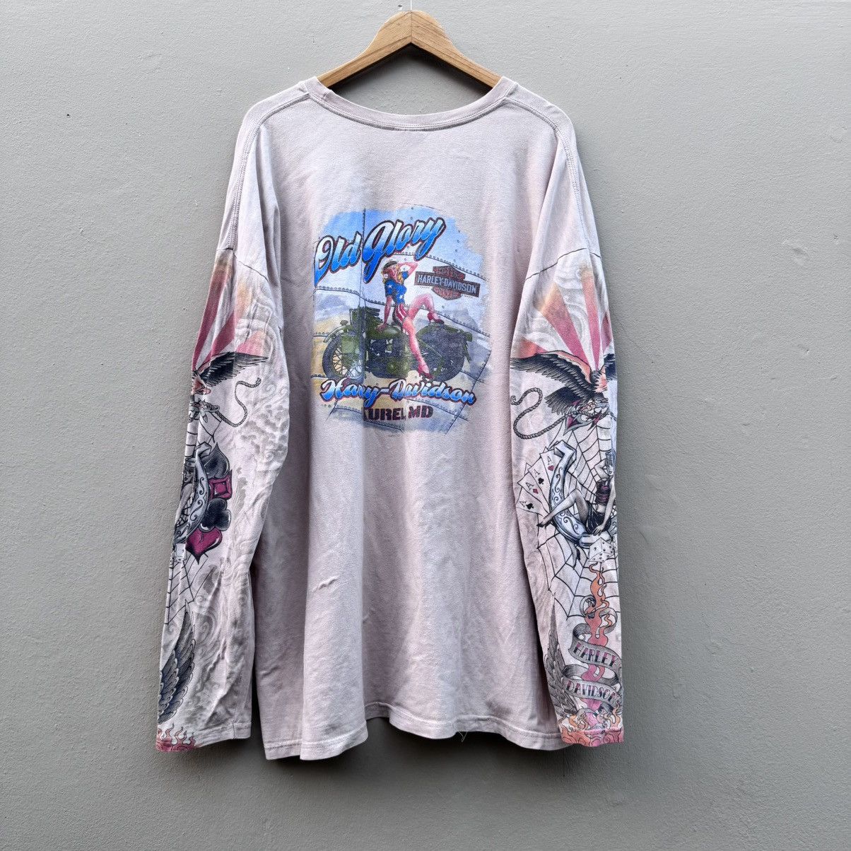 Harley Davidson × Vintage Vintage harley davidson tattoo long rare tee Size US XXL / EU 58 / 5 - 5 Thumbnail