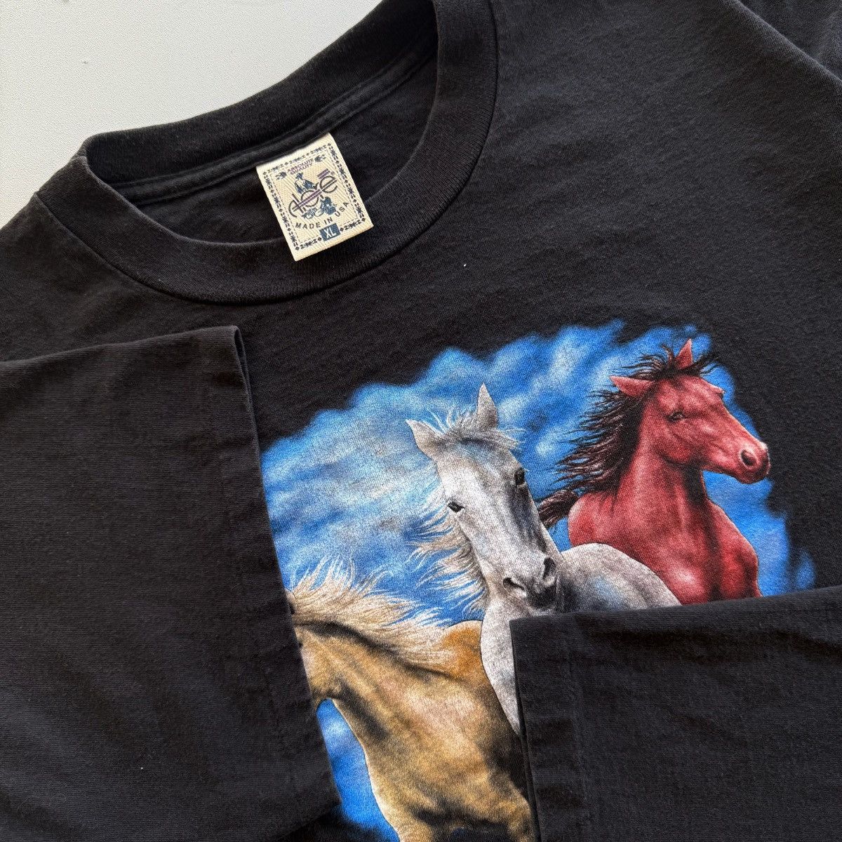 Vintage 2000 Vintage Y2K Spirit Of The Wild Horses Stallions Tee Size US XL / EU 56 / 4 - 5 Thumbnail