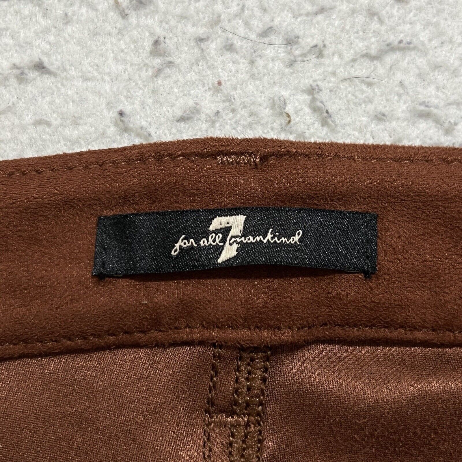 7 For All Mankind 7 For All Mankind Suede Ankle Mid Rise Skinny Stretch Pants Size 31" - 5 Thumbnail