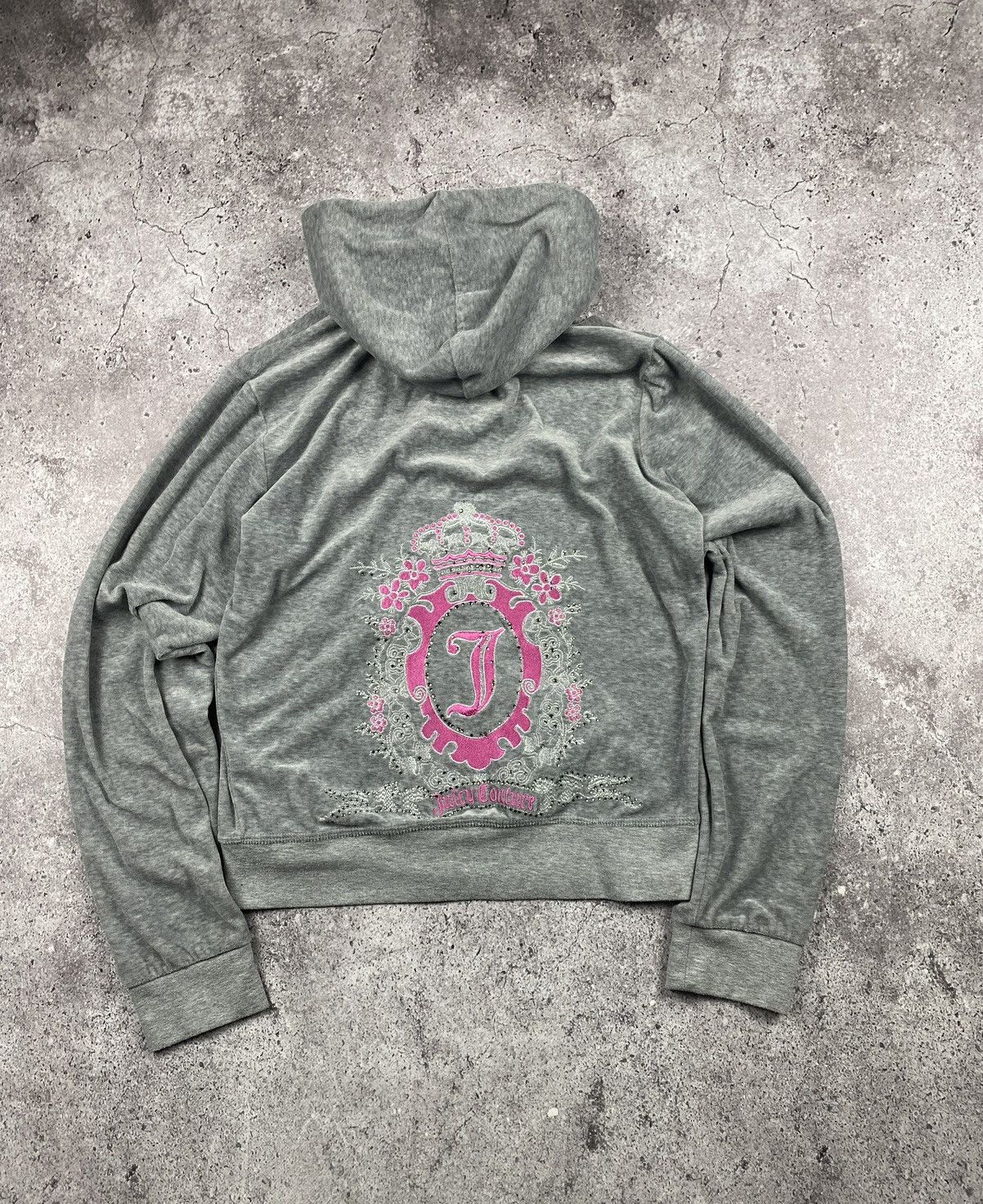 Juicy Couture VINTAGE JUICY COUTURE VELOUR Y2K ZIP HOODIE CROWN Size XL / US 12-14 / IT 48-50 - 1 Thumbnail