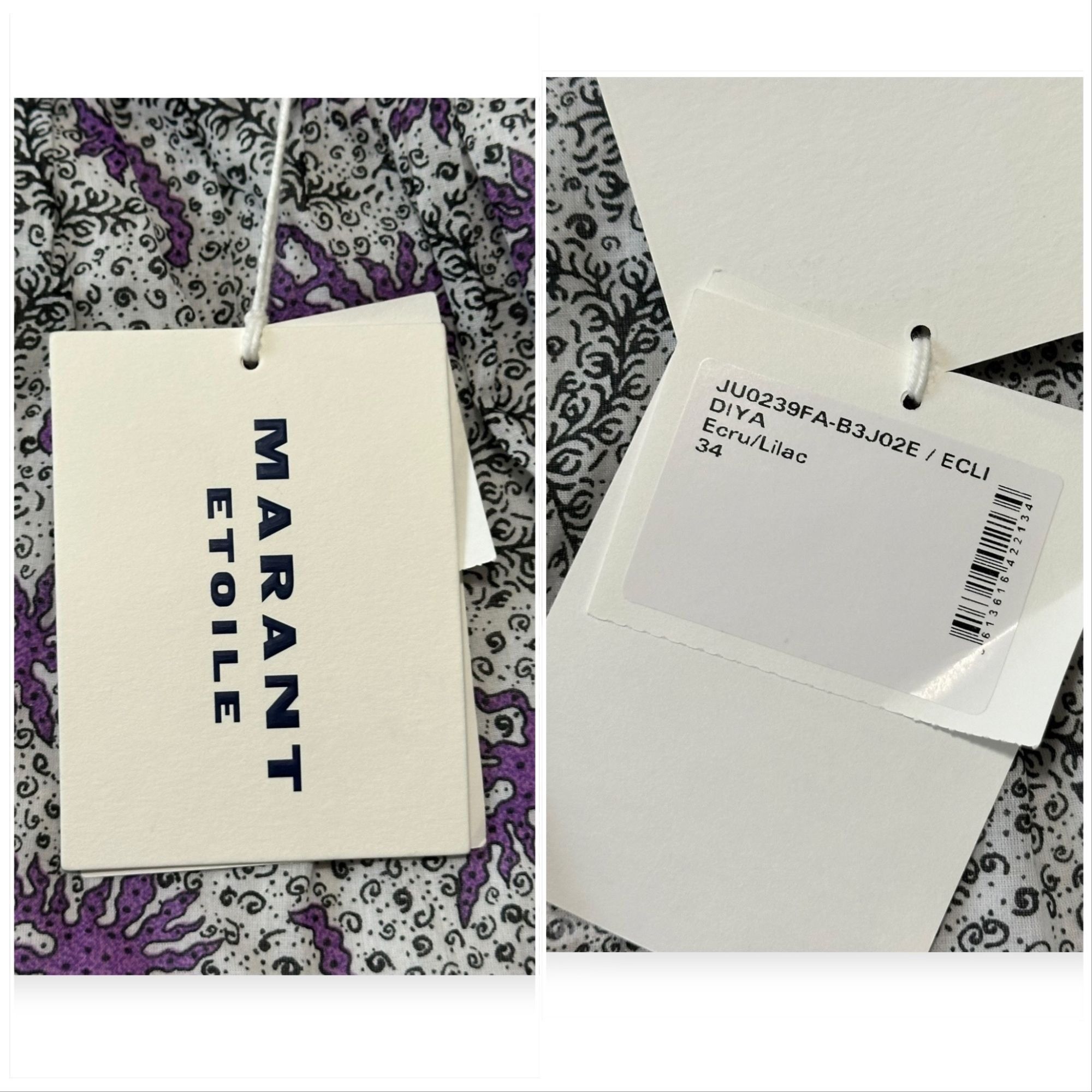 Isabel Marant Etoile Isabel Marant Étoile Diya Skirt Ecru Lilac FR34 XS NWT $455 Size 25" / US 0 / IT 36 - 3 Thumbnail