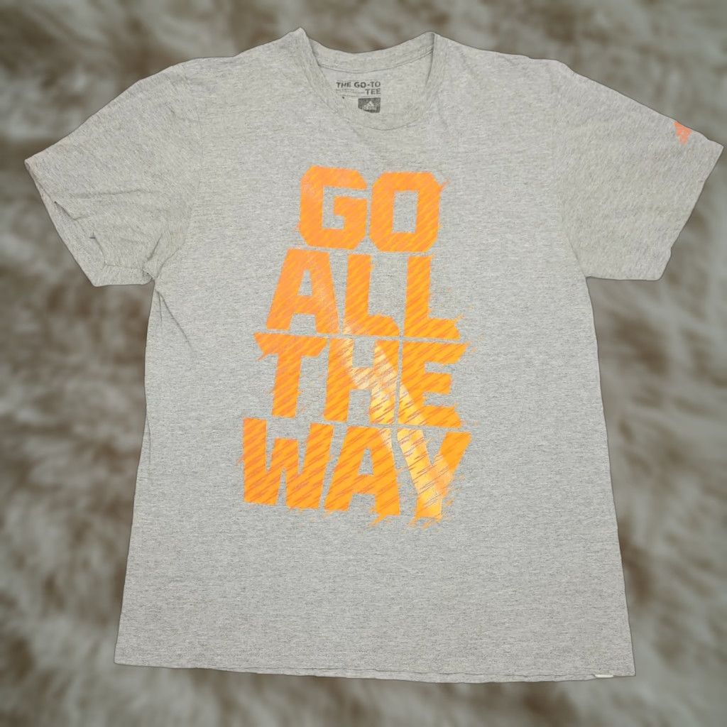Adidas Adidas Go All The Way Script Gray Short Sleeve T-Shirt Adult Large Used Crew Neck Unisex Tee - Gray Adidas Shirt 90s Style Size US L / EU 52-54 / 3 - 1 Thumbnail