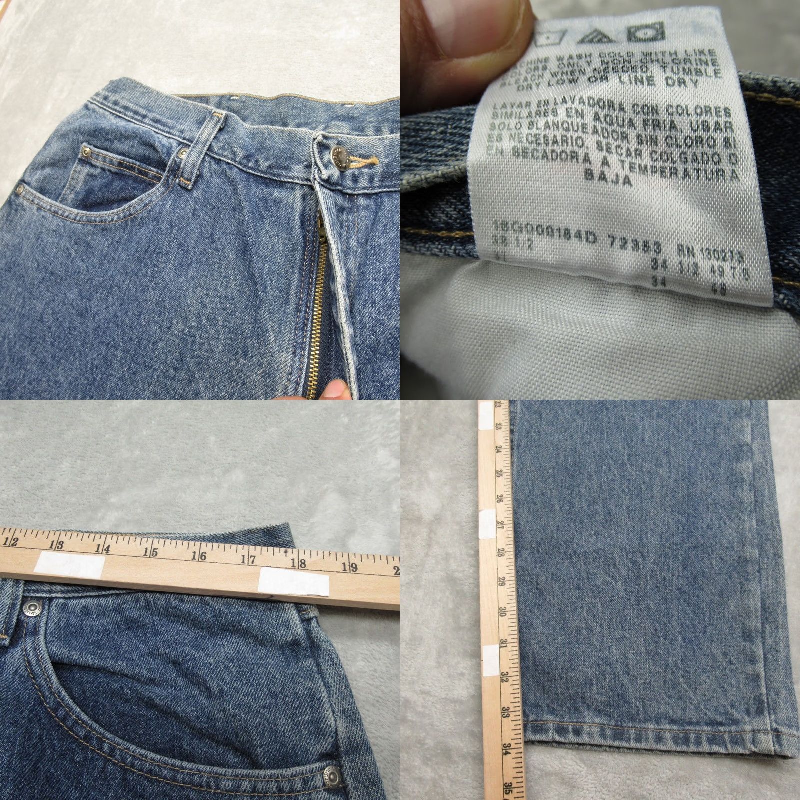 Wrangler Wrangler Jeans Mens 36X34 Medium Wash Denim Relaxed Straight Boot Cut Baggy New Size US 36 / EU 52 - 8 Thumbnail