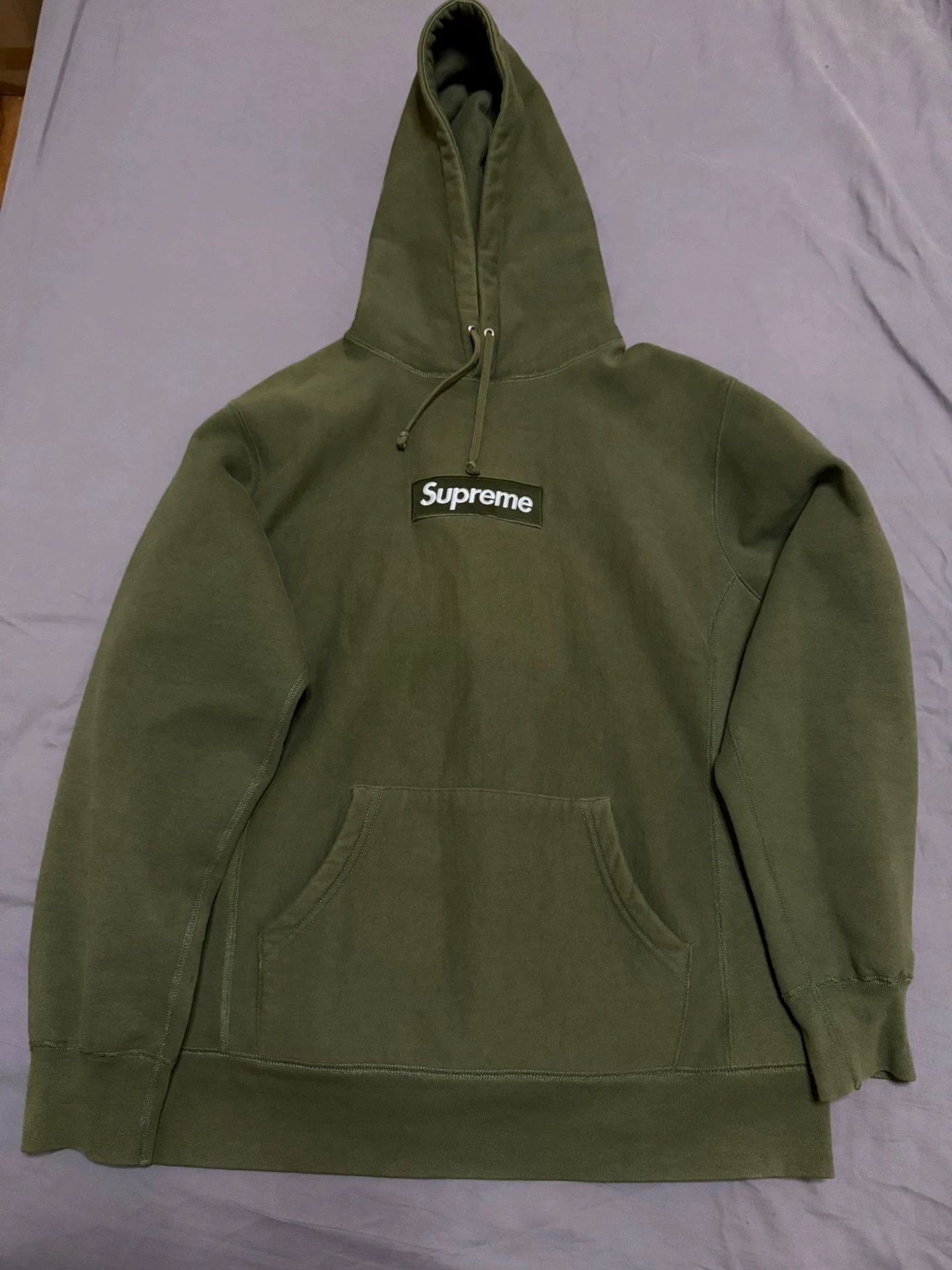 Supreme Supreme fw11 Olive box logo hooded hoodie sweatershirt