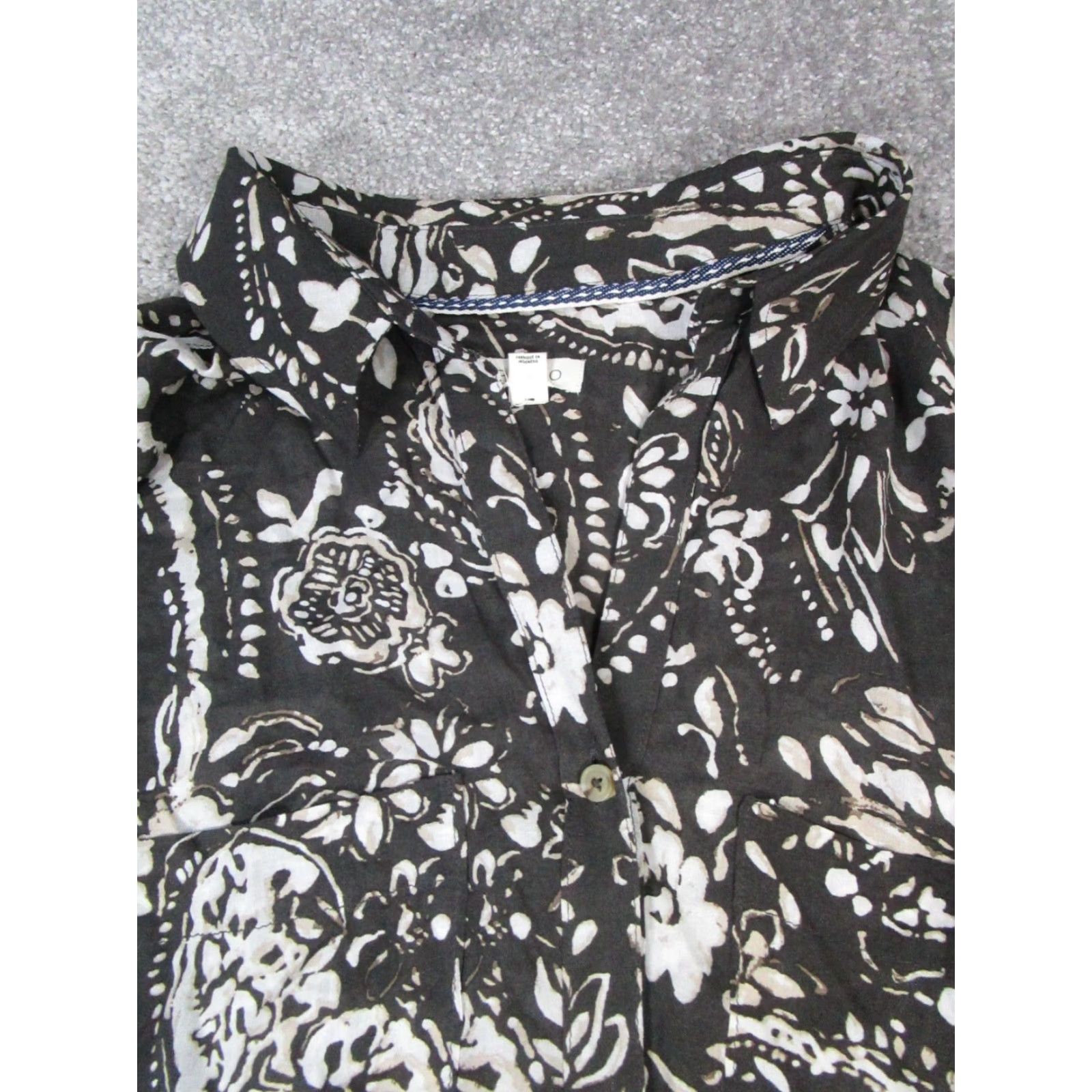Vintage VINTAGE Pilcro Shirt Women L Brown Beige Paisley Button-Up Knit long sleeve Casual Collar Women's Regular Fit Size L / US 10 / IT 46 - 2 Thumbnail