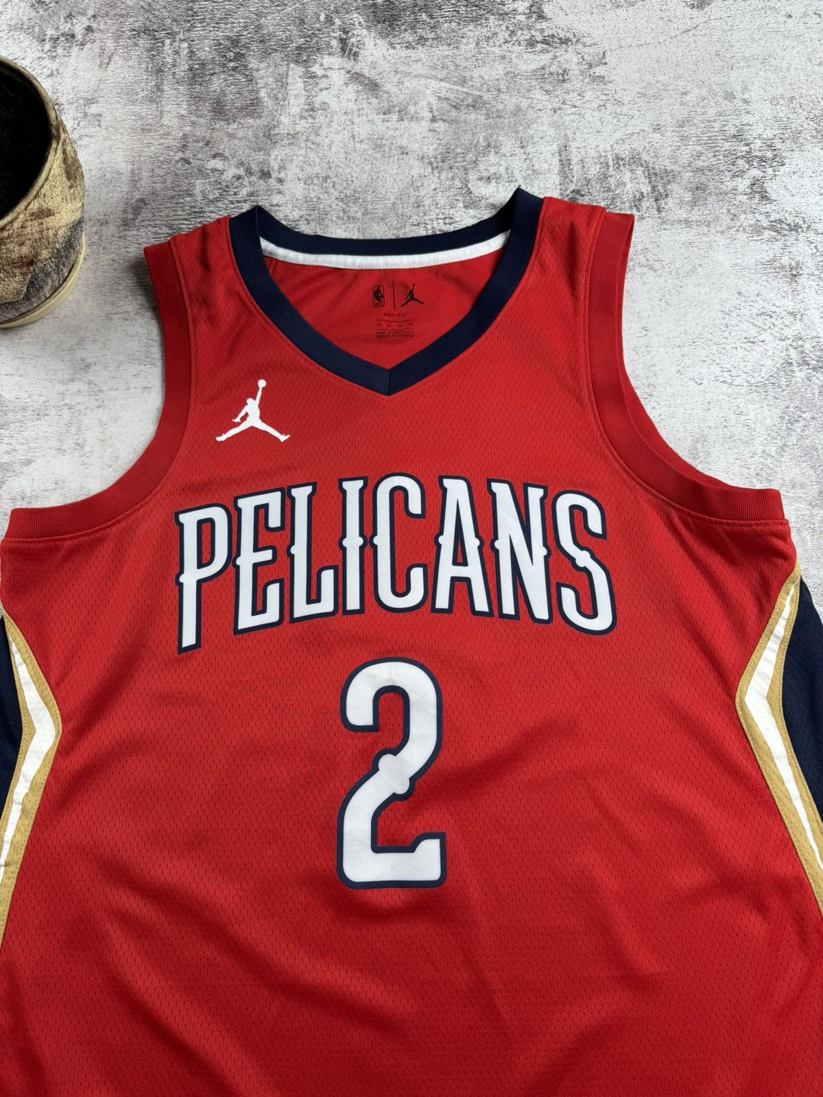 NBA New Orleans Pelicans Nike Jordan #2 Ball Rap Shirt Jersey Size US XL / EU 56 / 4 - 8 Thumbnail