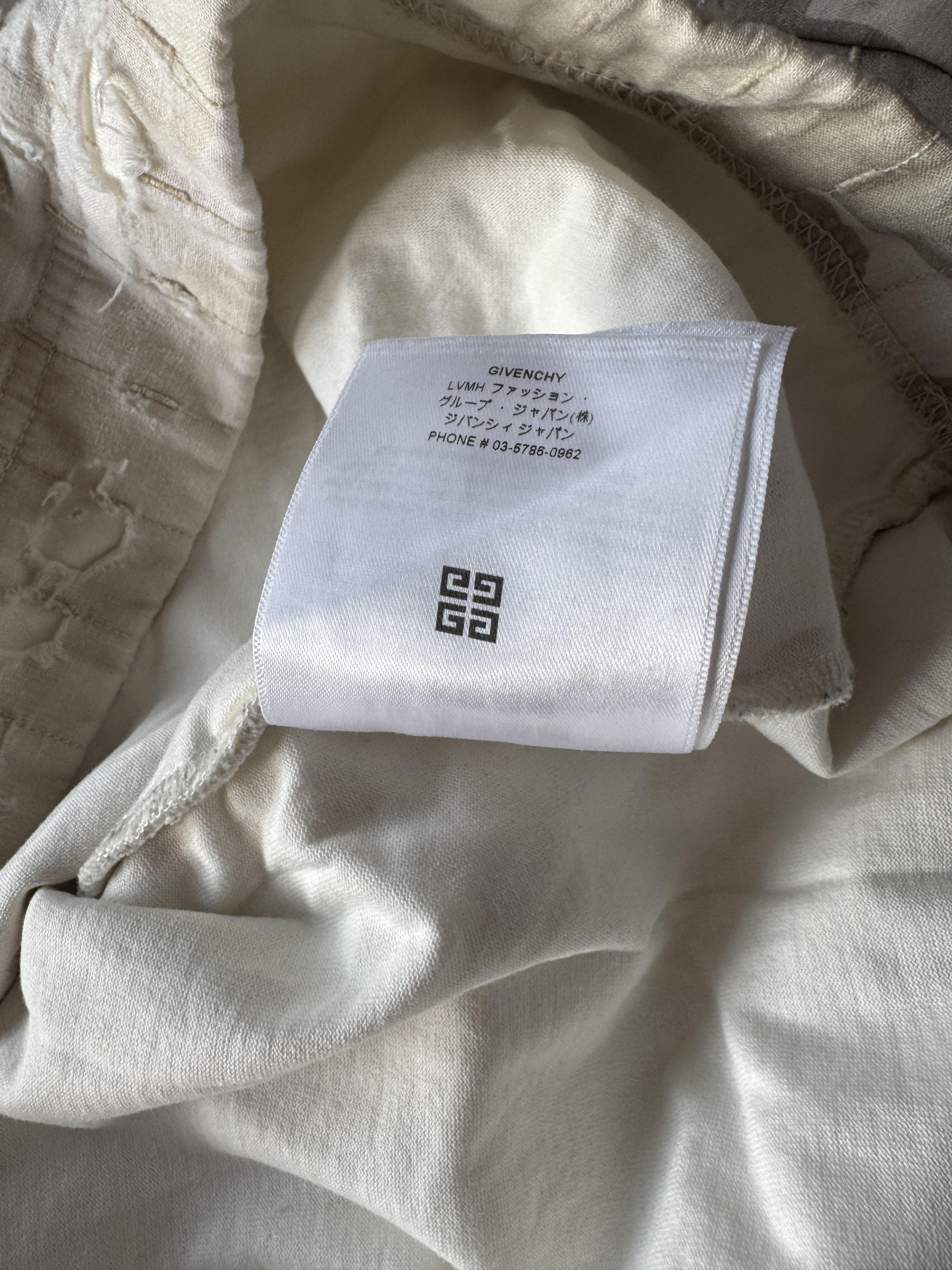 Givenchy Givenchy Oversized Distressed Cotton Jersey/Linen T-Shirt Size US XXL / EU 58 / 5 - 21 Thumbnail