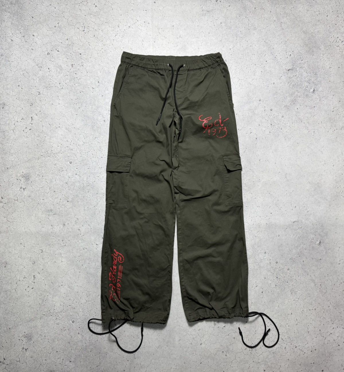 Ed Hardy Ed Hardy Cargo Baggy Track Pants Big Logo Size S Size US 30 / EU 46 - 2 Thumbnail