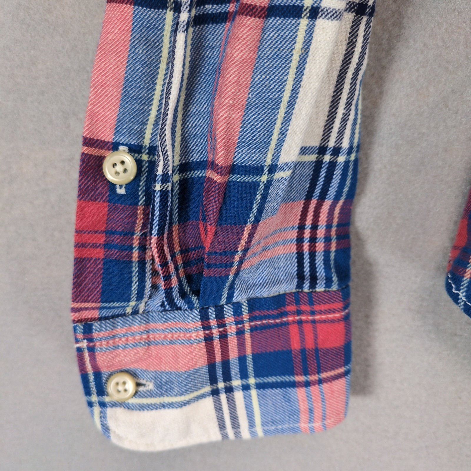 Madewell Madewell Women's M Long Sleeve Shrunken Flannel Button Shirt Size M / US 6-8 / IT 42-44 - 5 Thumbnail