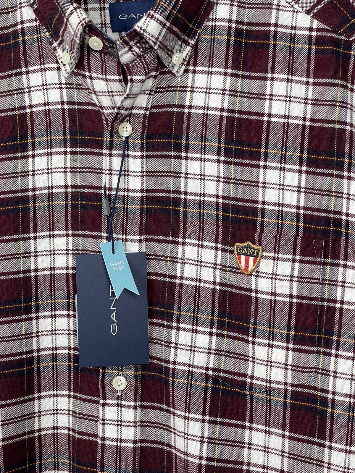 Gant GANT Regular Fit Shield Logo Plaid Button Down Shirt Size S Size US S / EU 44-46 / 1 - 5 Thumbnail
