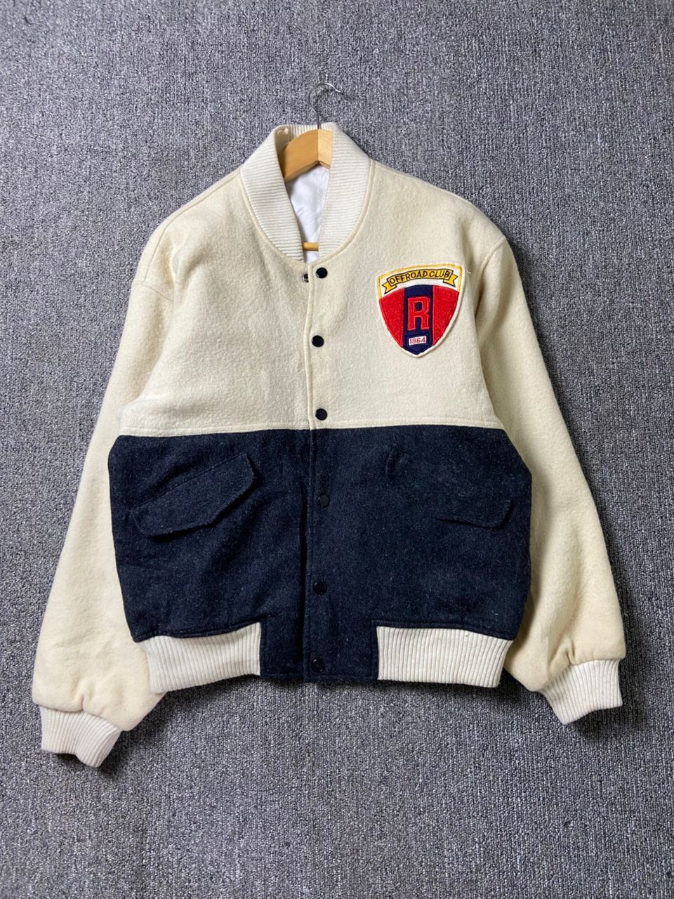 Japanese Brand Offroad Club Wool Bomber Jacket (202) Size US S / EU 44-46 / 1 - 1 Thumbnail