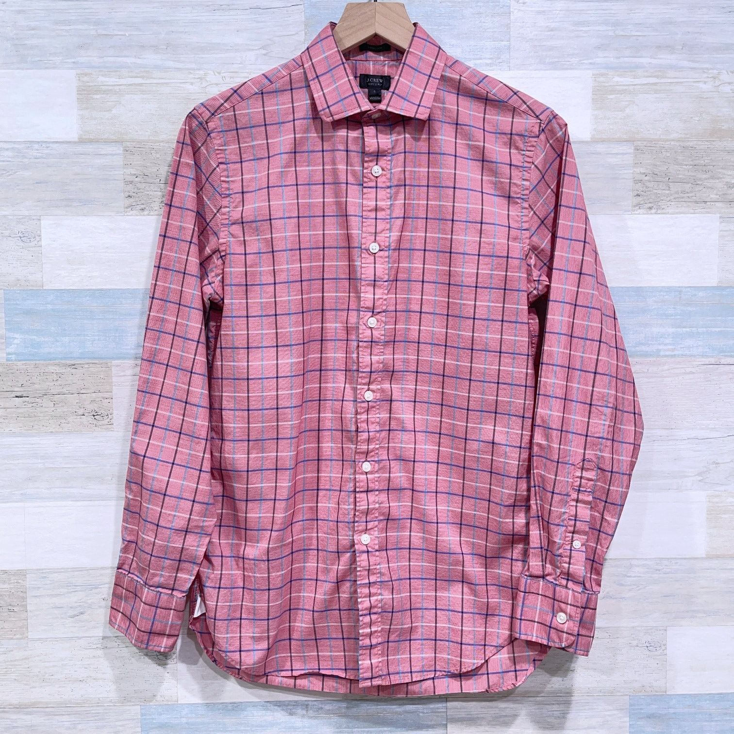 J.Crew J Crew 120s 2 Ply Ludlow Dress Shirt Red Spread Mens Small Size US S / EU 44-46 / 1 - 1 Thumbnail