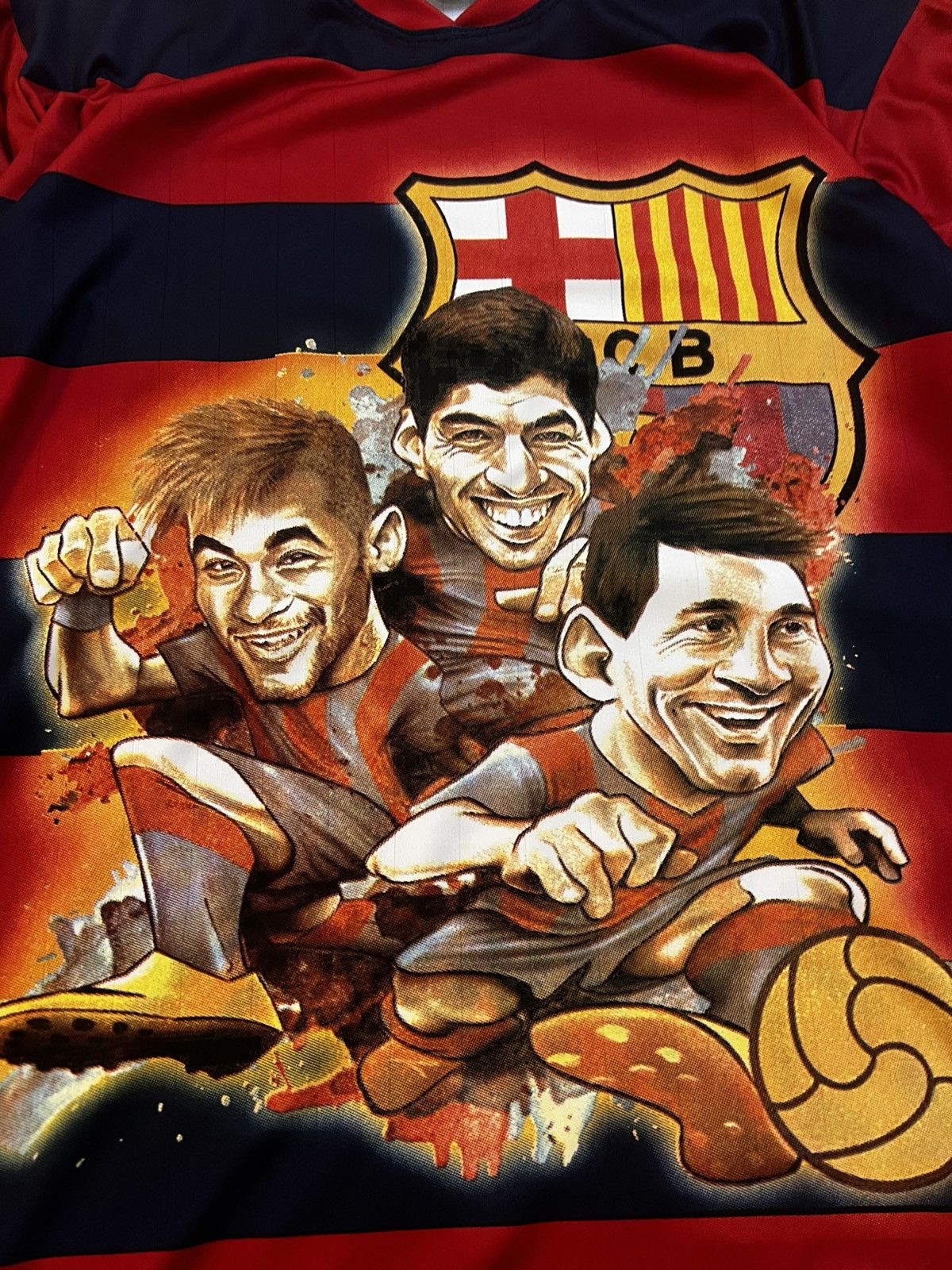 Other Prime Barcelona Messi Neymar Suarez Shirt Size US L / EU 52-54 / 3 - 2 Thumbnail