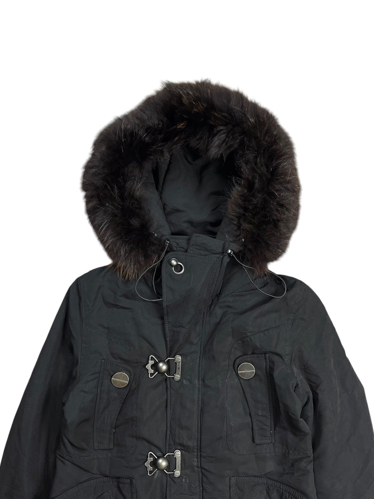 14th Addiction 2000s SLY - Thumbhole Raccoon Fur Hoodie Jacket Size US M / EU 48-50 / 2 - 5 Thumbnail