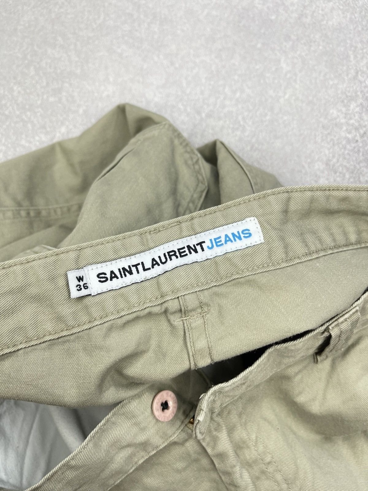 Vintage × Yves Saint Laurent Vintage Yves Saint Laurent Paris Cargo Pants Beige Designer Size US 36 / EU 52 - 19 Thumbnail