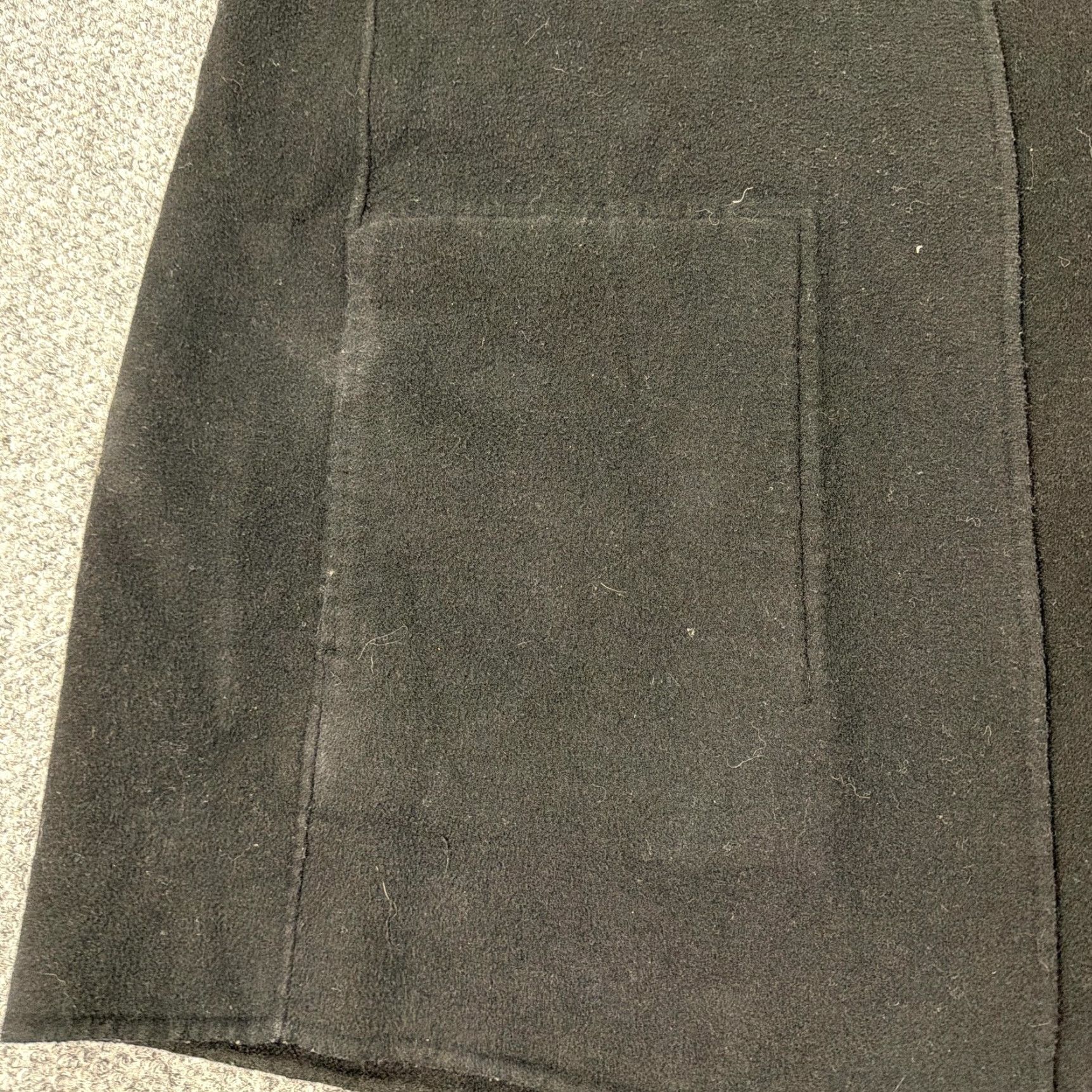 Vintage VIC TOR ALFARO Vest Womens Medium Black Wool Blend Long Overcoat Pockets Collared - Overcoat - Coat - Wool - Black - M - Womens Size M / US 6-8 / IT 42-44 - 4 Thumbnail