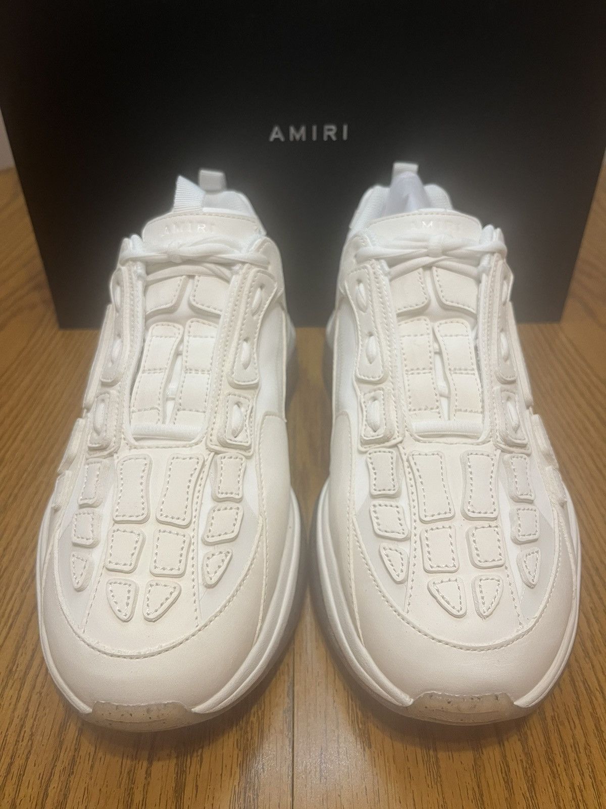 Amiri Amiri Bone Runner Sneaker (White/Alabaster) Size US 12 / EU 45 - 2 Thumbnail