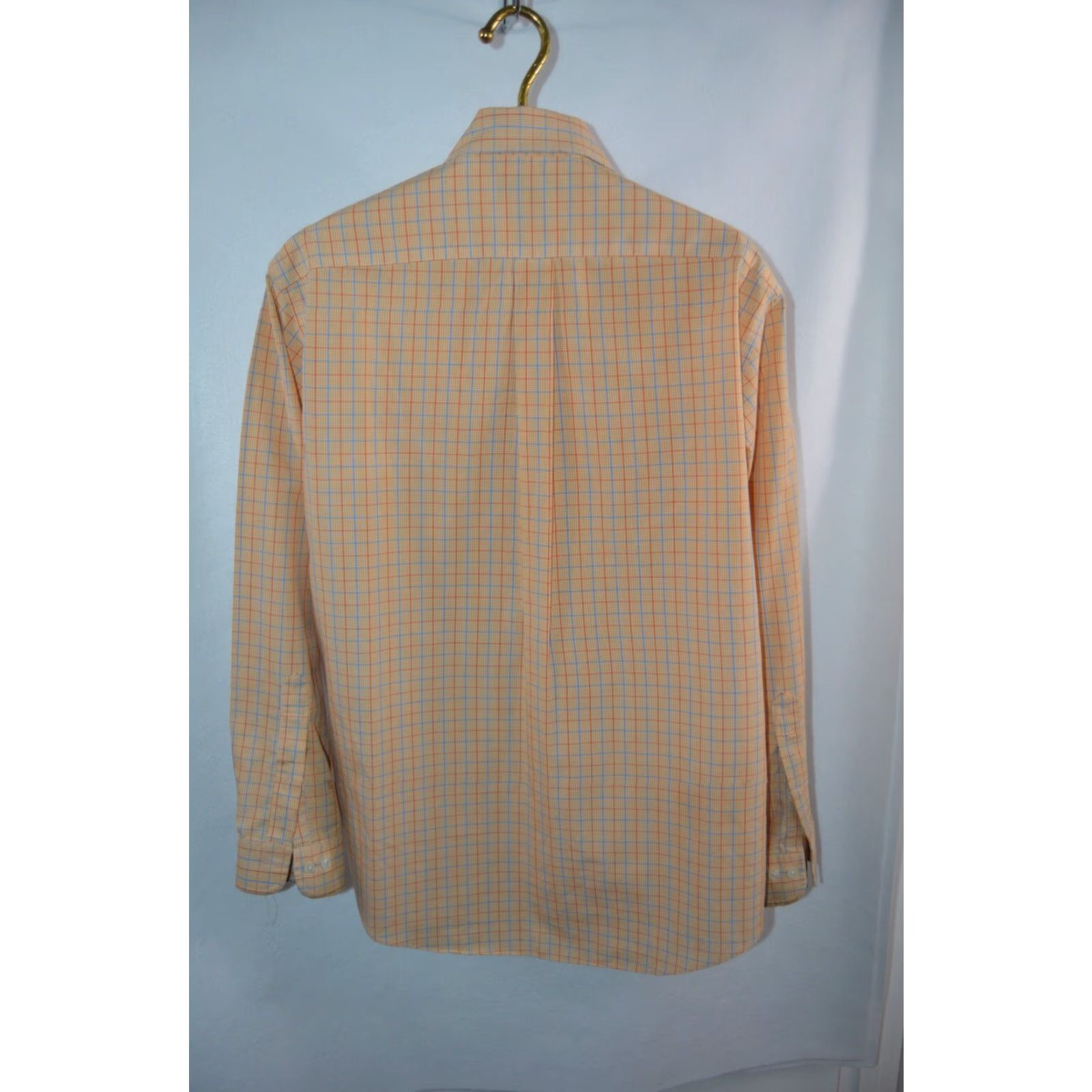 Brooks Brothers Brooks Brothers Shirt Men's M Orange Plaid Non Iron Button Down Cotton Button-Up Collar-Down Size US M / EU 48-50 / 2 - 2 Thumbnail