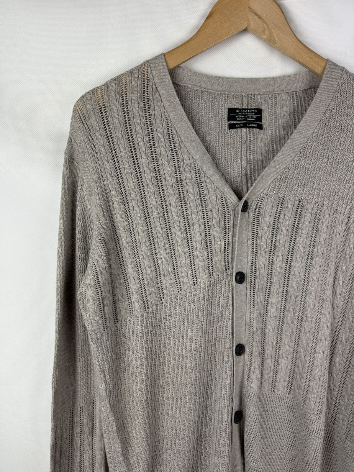 Allsaints × Japanese Brand Allsaints Men’s Knitted Yurik Cardigan Sweater Size L Size US L / EU 52-54 / 3 - 4 Thumbnail