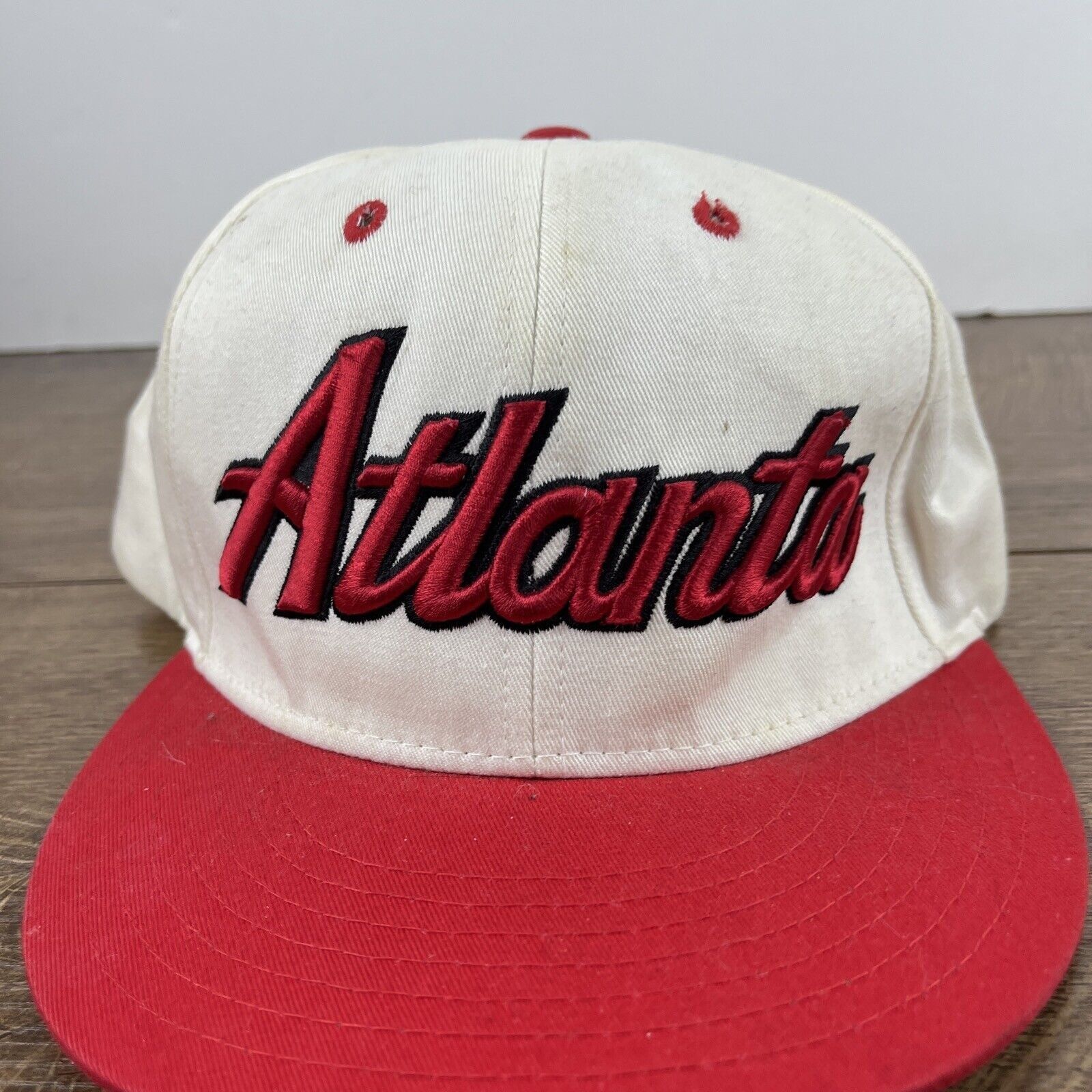 Other Atlanta Hat Atlanta White Hat Snapback Red Adjustable Hat Ad Size ONE SIZE - 6 Thumbnail